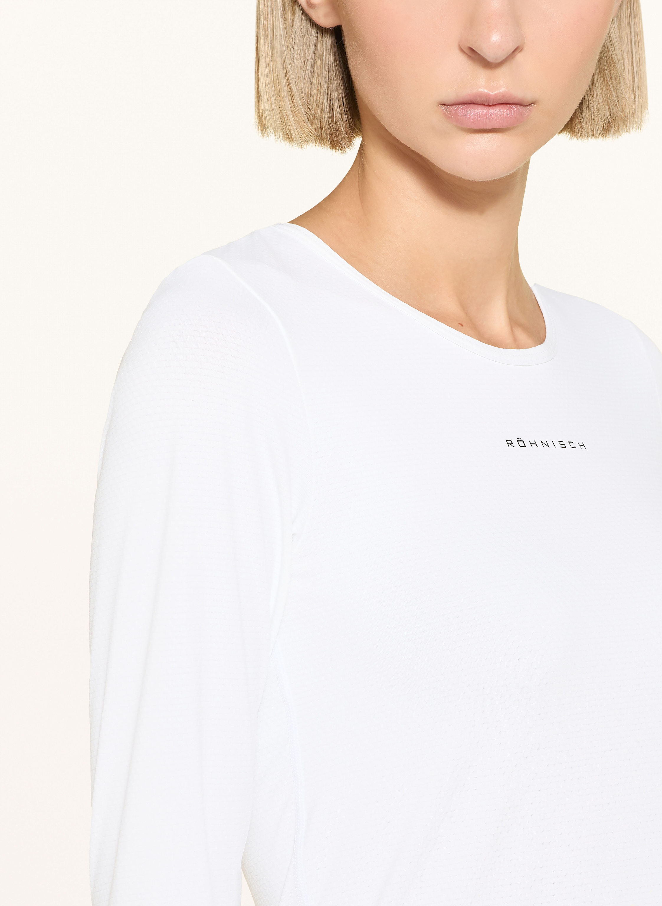 Thumbnail - Röhnisch Longsleeve Jacquard Ls weiss
