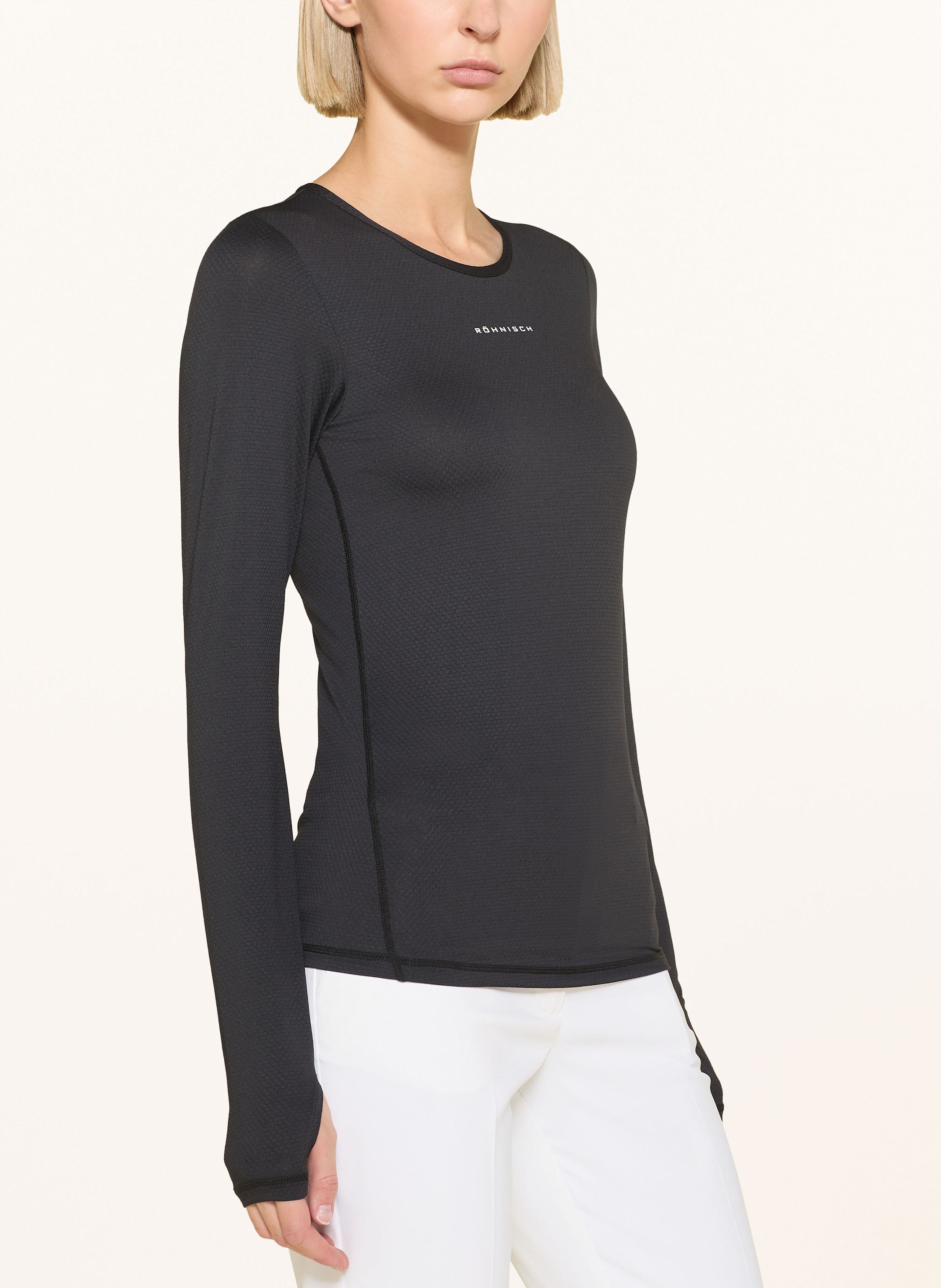 Thumbnail - Röhnisch Longsleeve Jacquard Ls schwarz