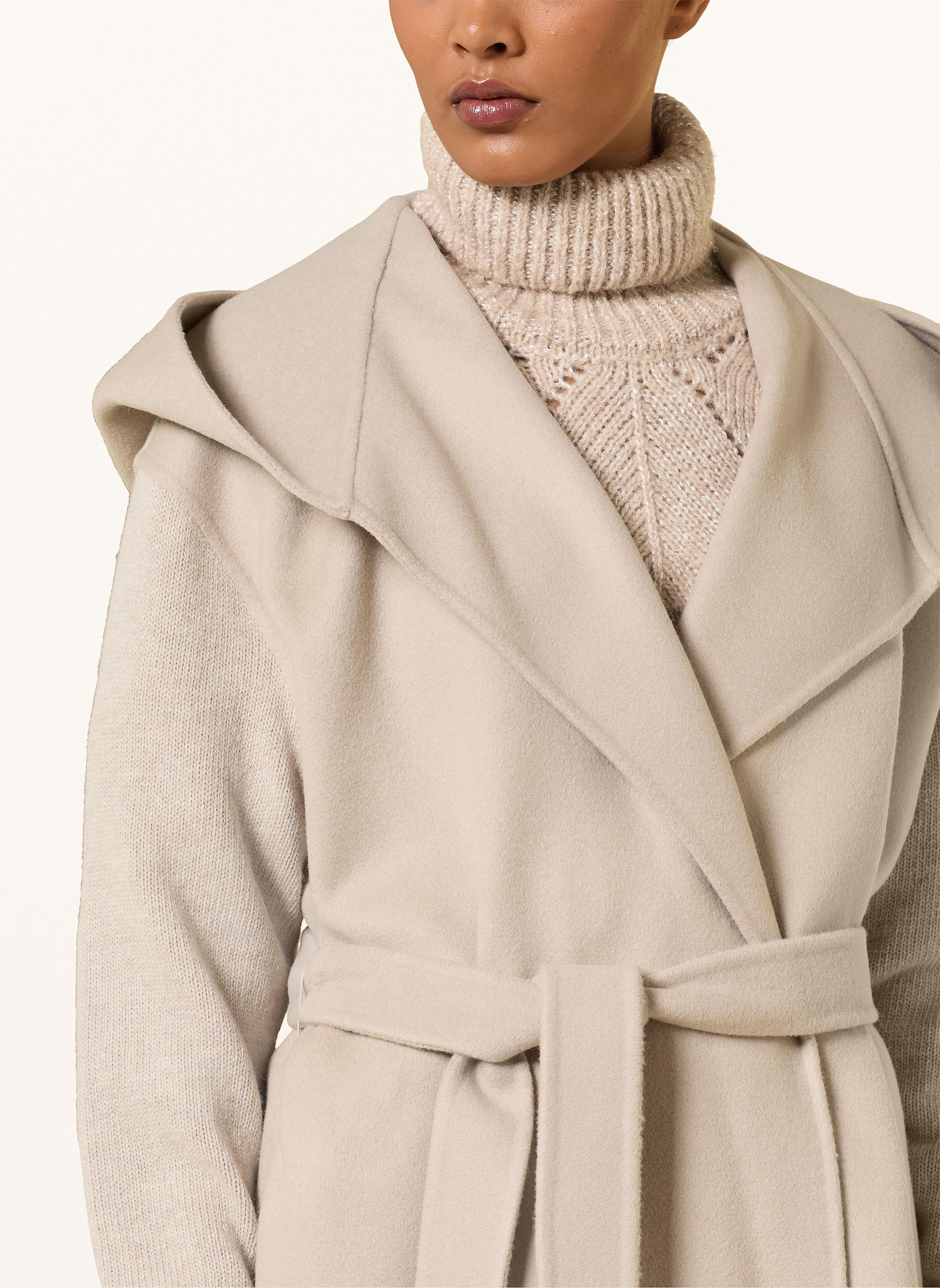 Thumbnail - Herno Wollmantel Im Materialmix beige