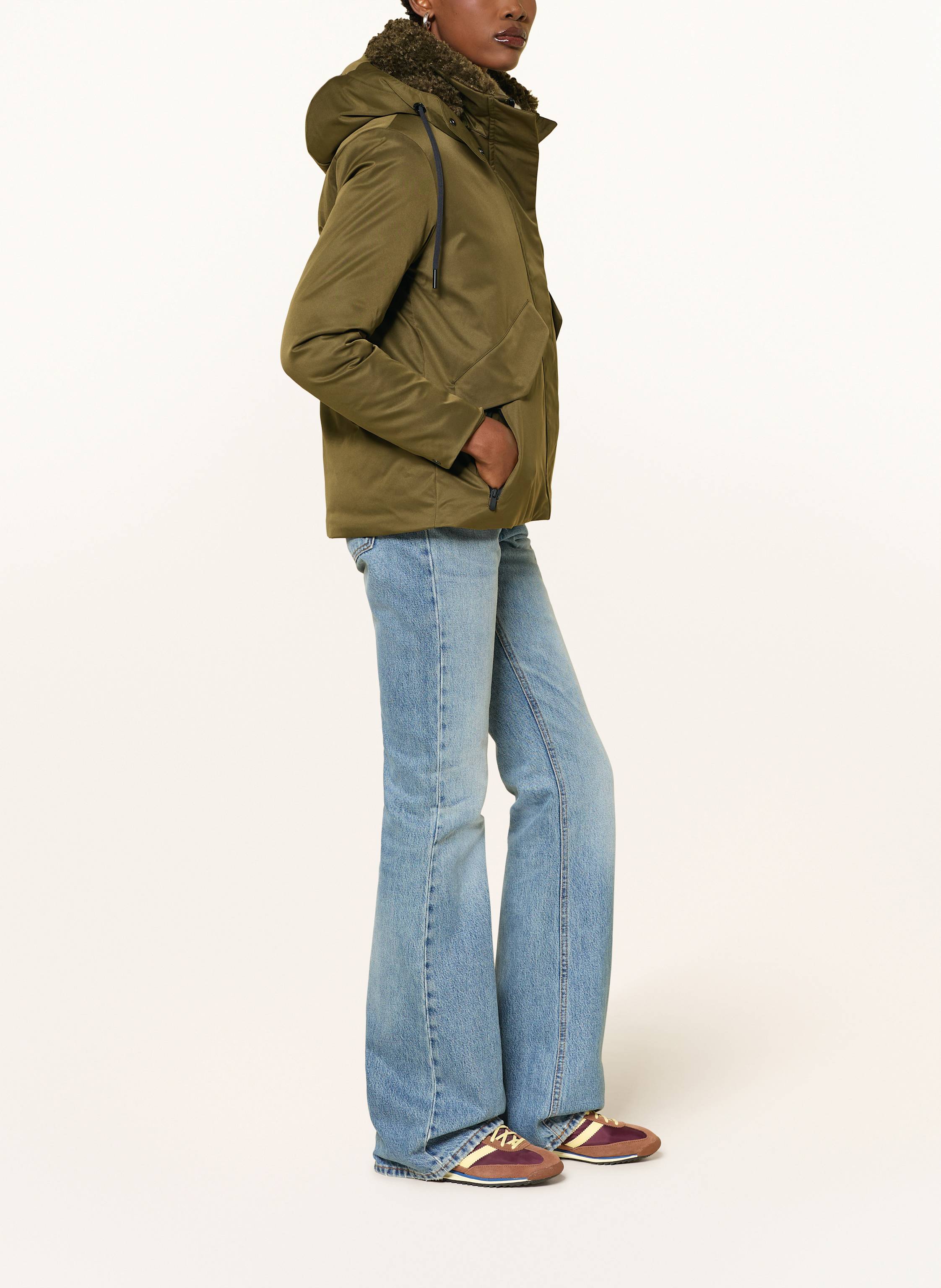 Thumbnail - Save The Duck Parka Kara Mit Teddyfell gruen