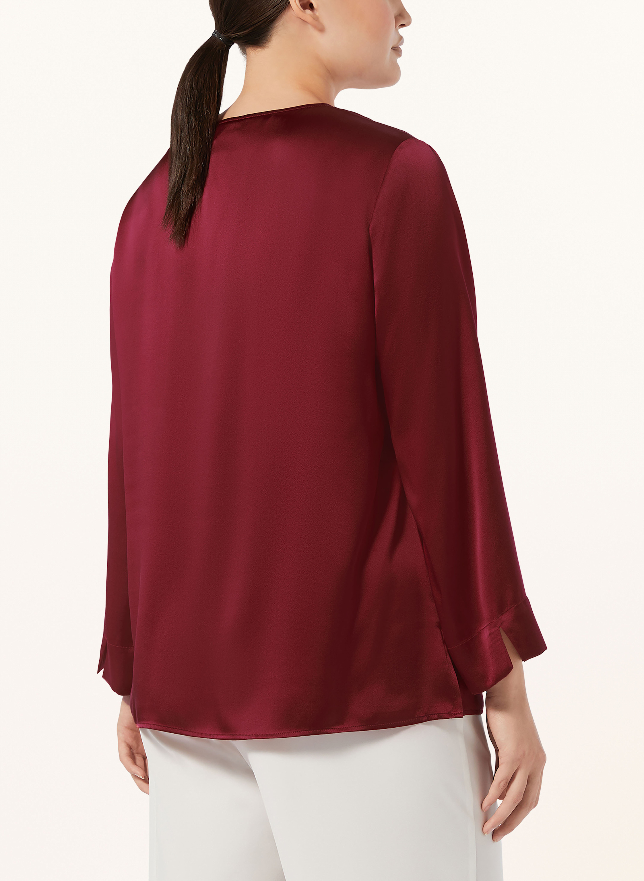 Thumbnail - Marina Rinaldi Blusenshirt Faraday Aus Seide rot