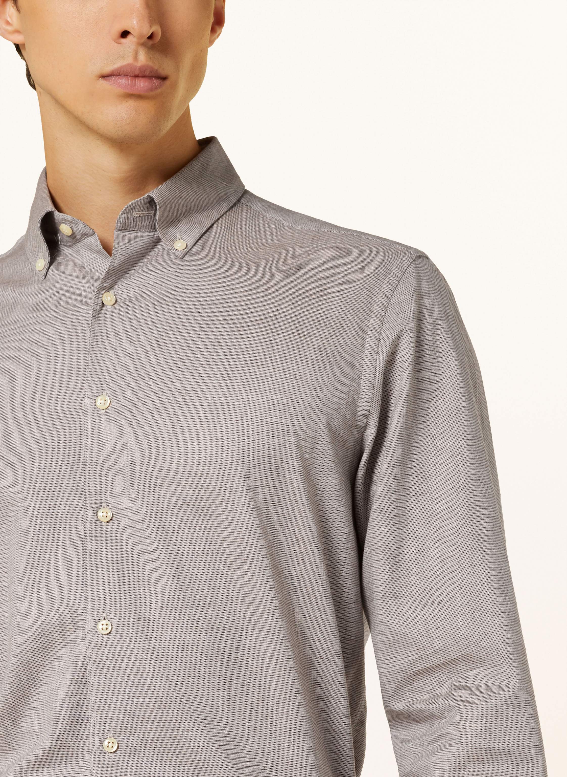 Thumbnail - Strokesman's Flanellhemd Regular Fit braun