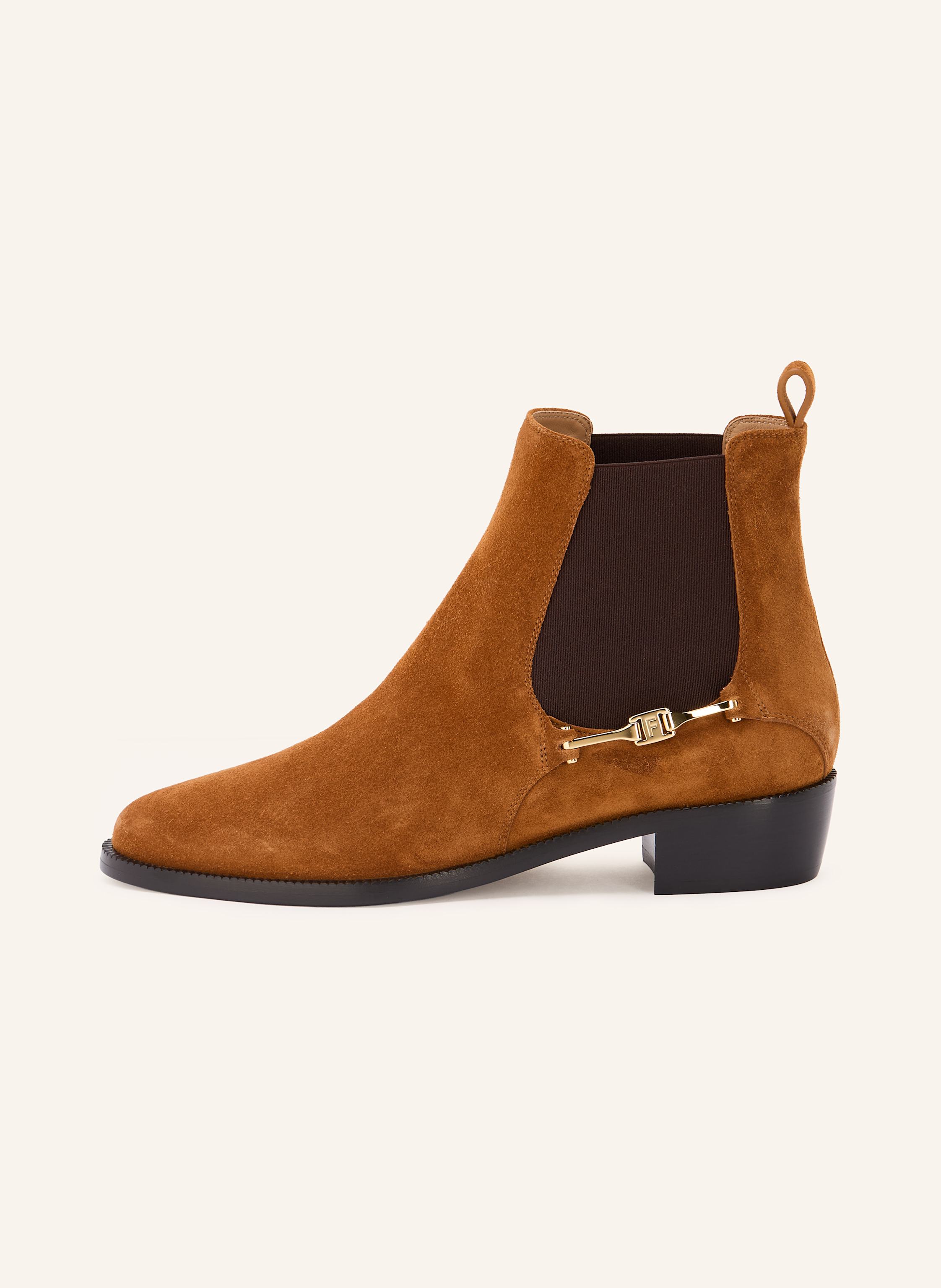 Thumbnail - Ferragamo Chelsea-Boots beige