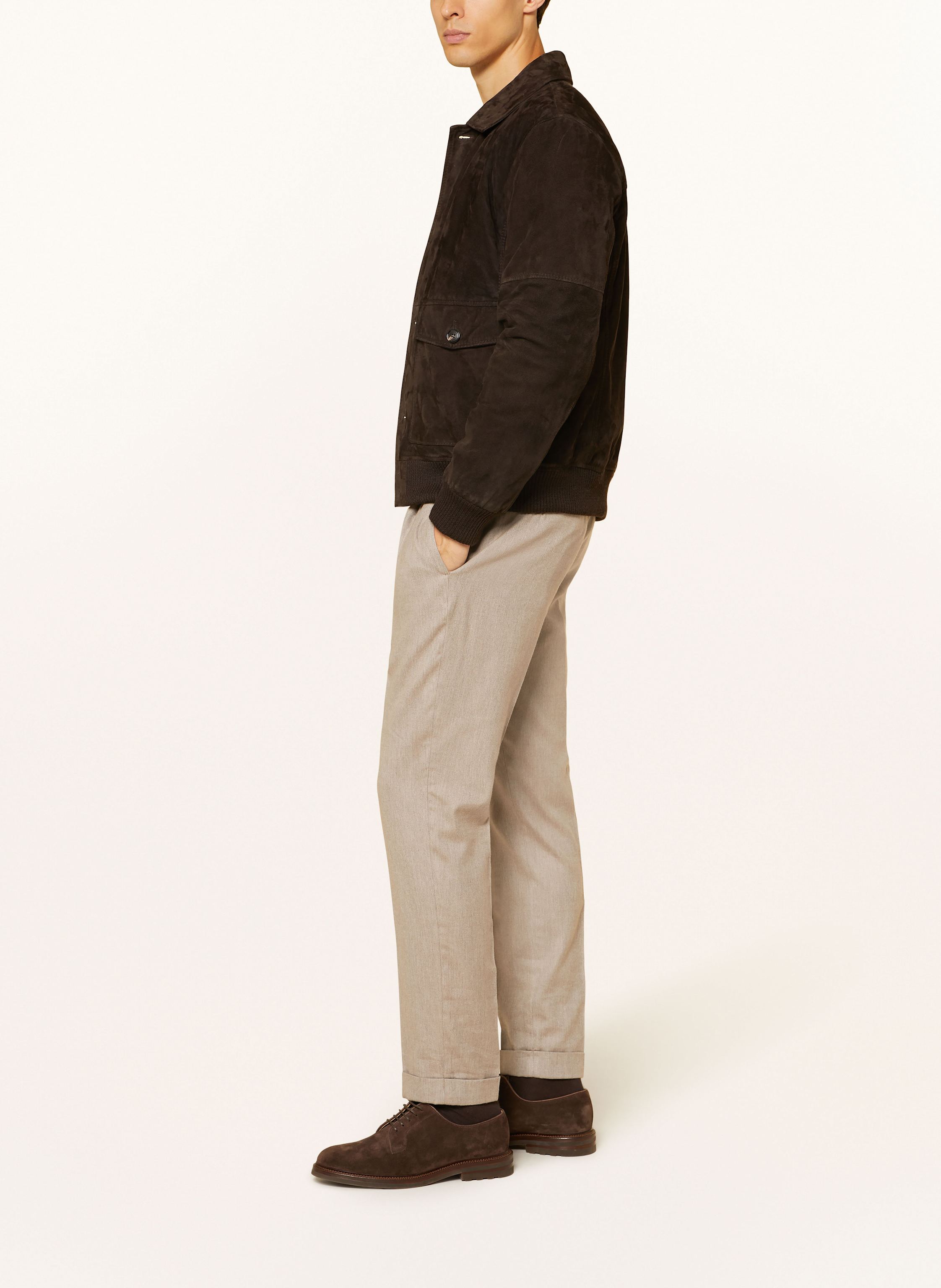 Thumbnail - Berwich Chino Xretro The Travel Fit beige