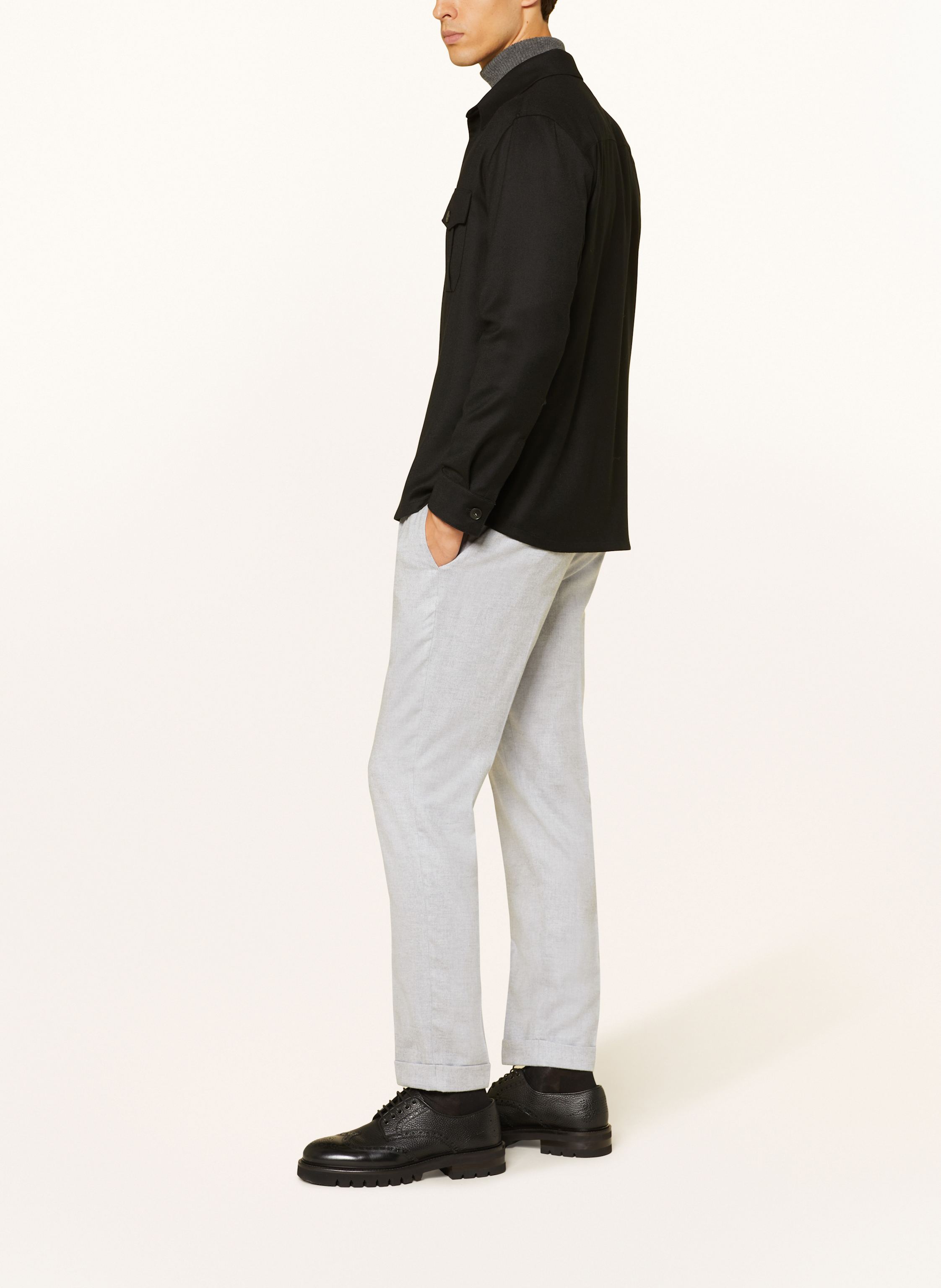 Thumbnail - Berwich Chino Xretro The Travel Fit grau