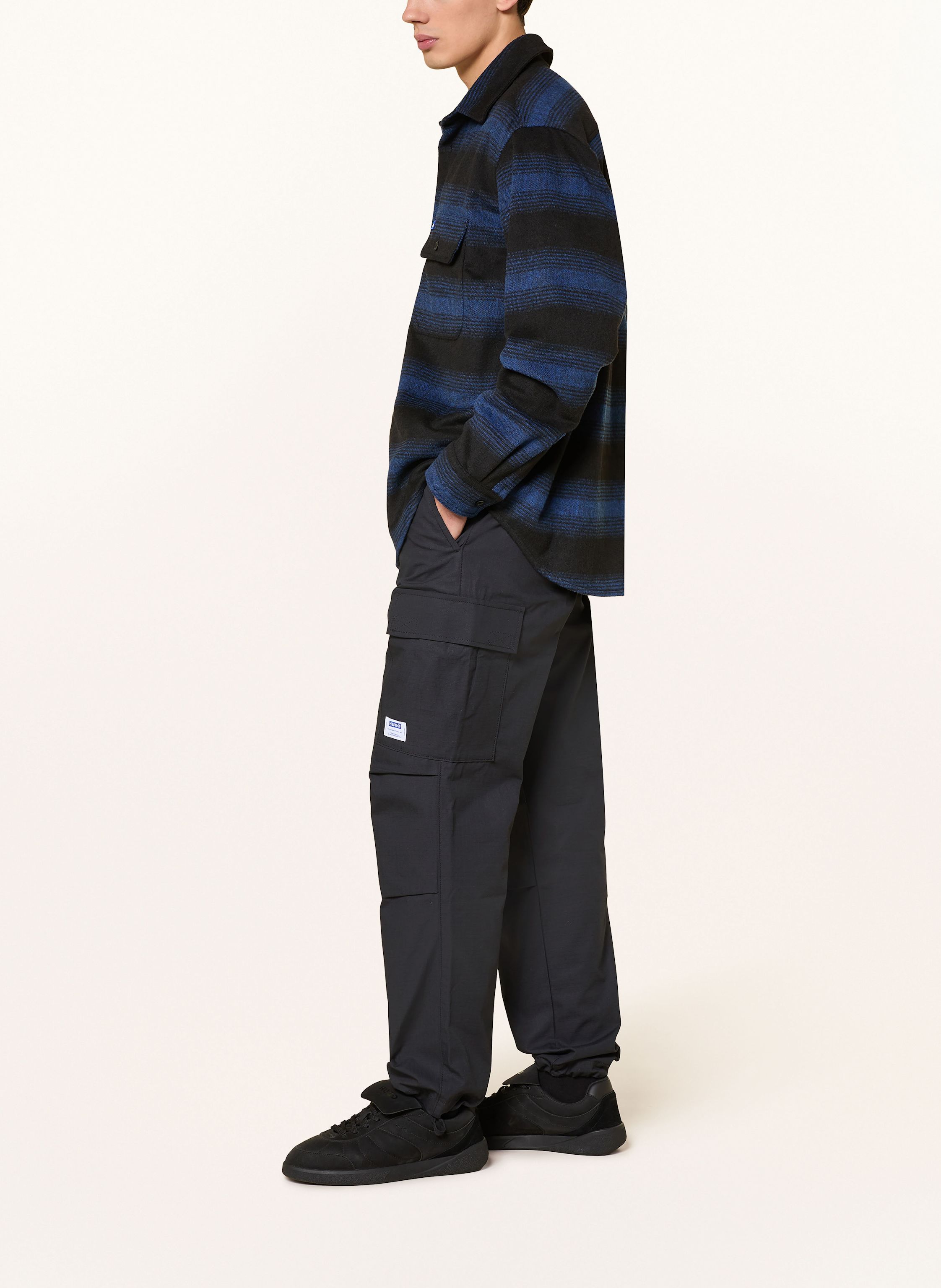 Thumbnail - Hugo Blue Cargohose Gadic Regular Fit schwarz