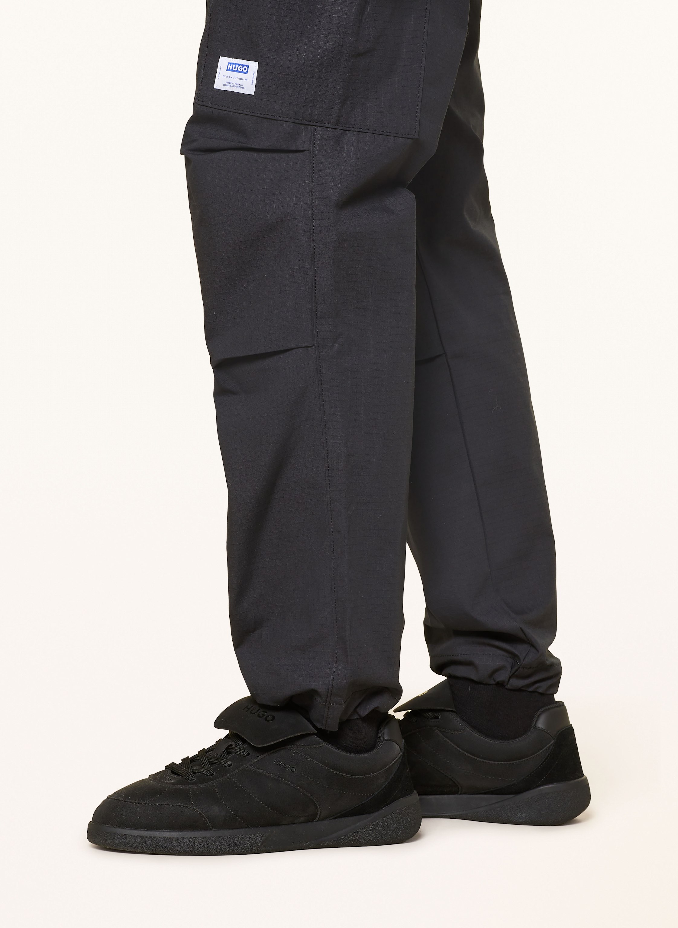 Thumbnail - Hugo Blue Cargohose Gadic Regular Fit schwarz