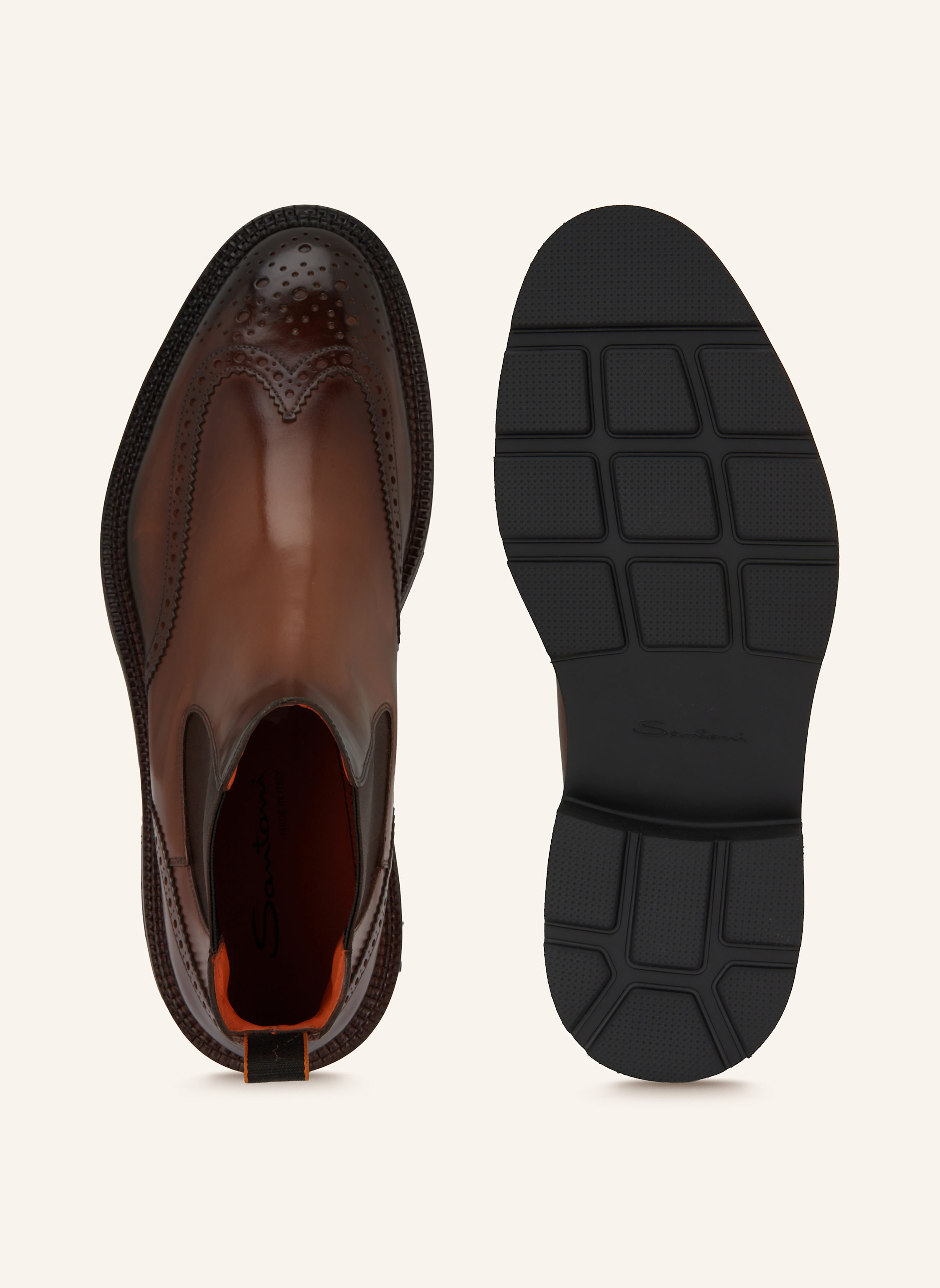 Thumbnail - Santoni Chelsea-Boots Kalamaboot braun