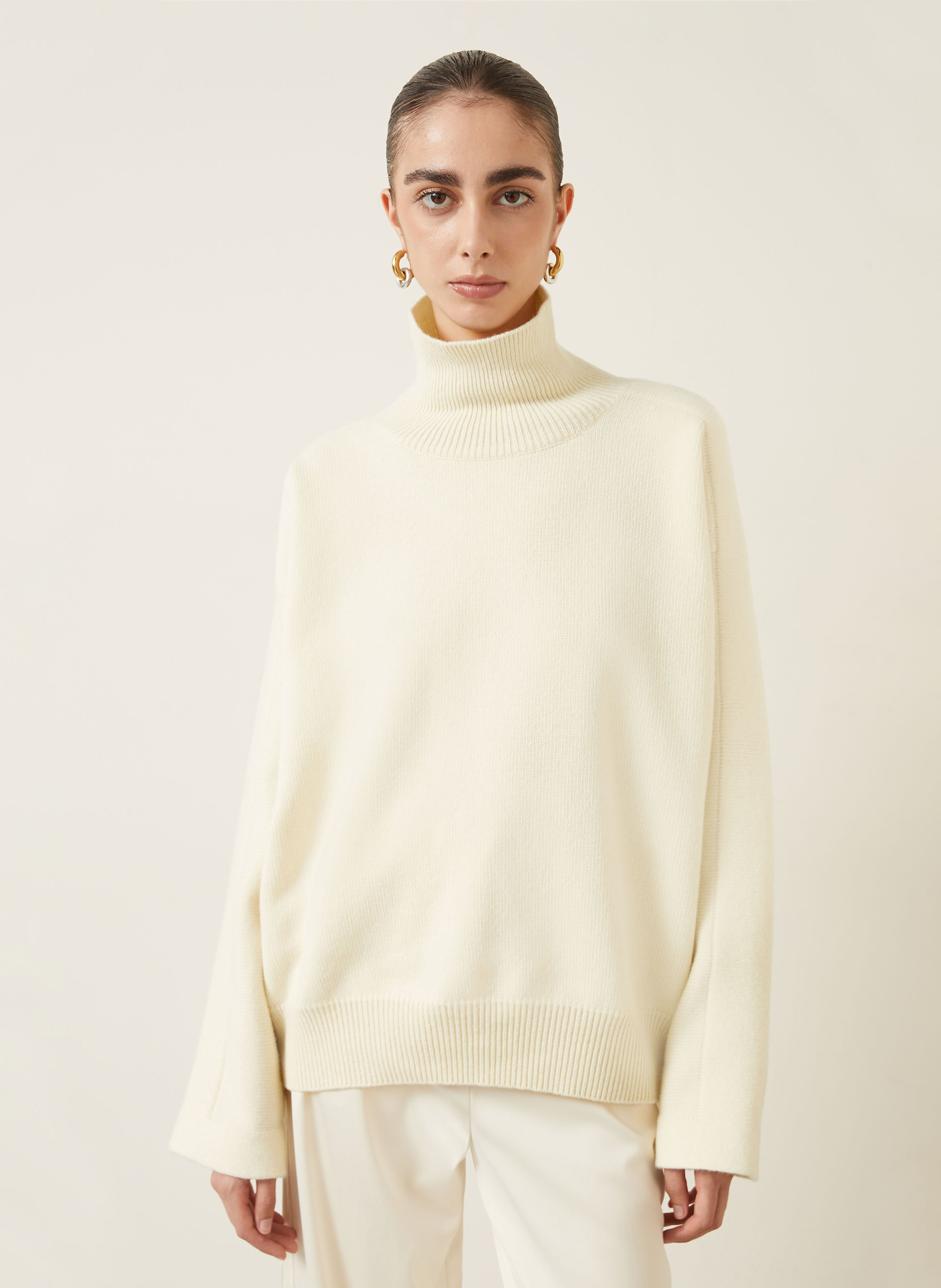 Thumbnail - Jil Sander Rollkragenpullover beige