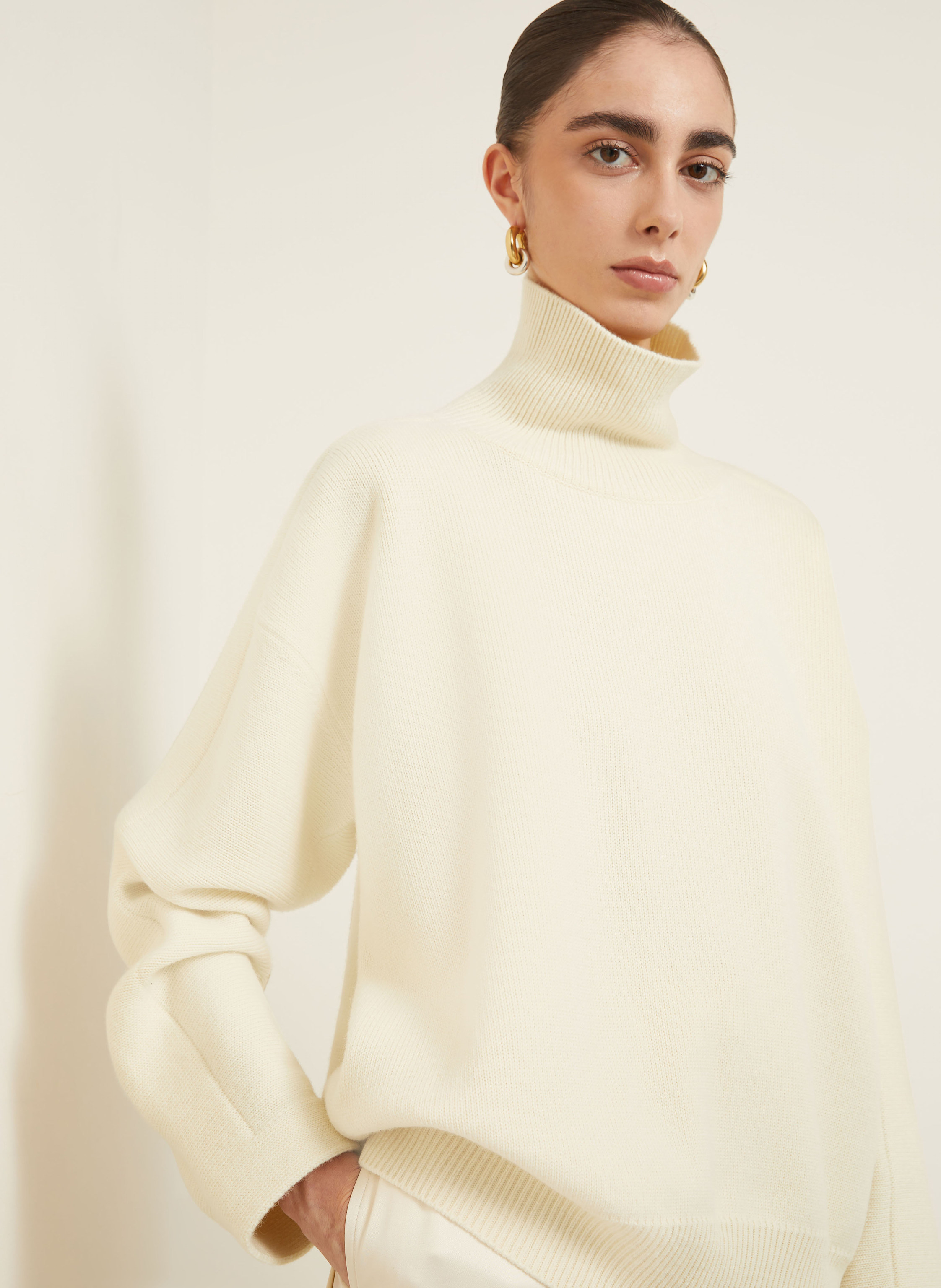 Thumbnail - Jil Sander Rollkragenpullover beige