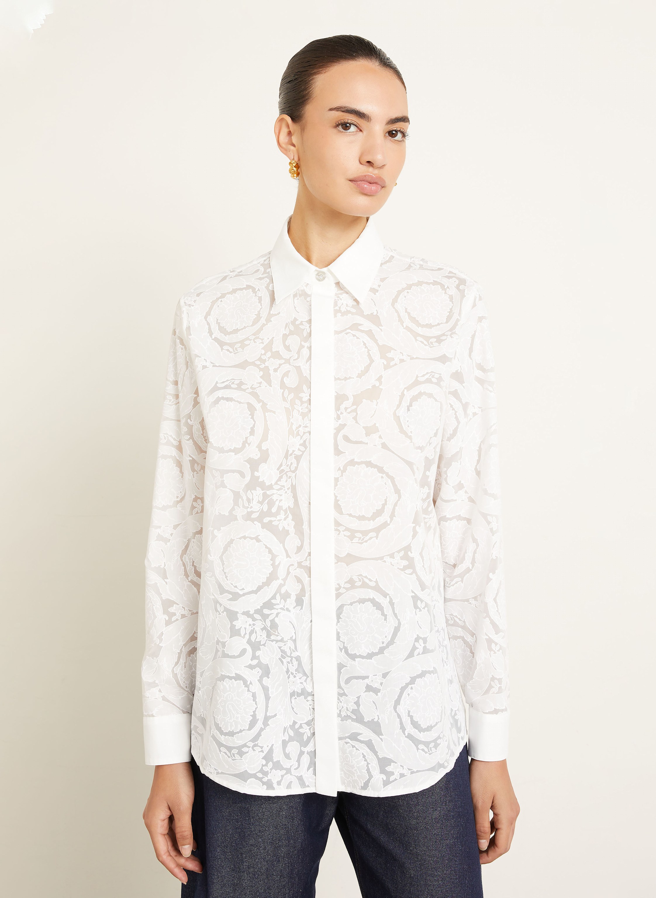 Thumbnail - Versace Hemdbluse Barocco weiss