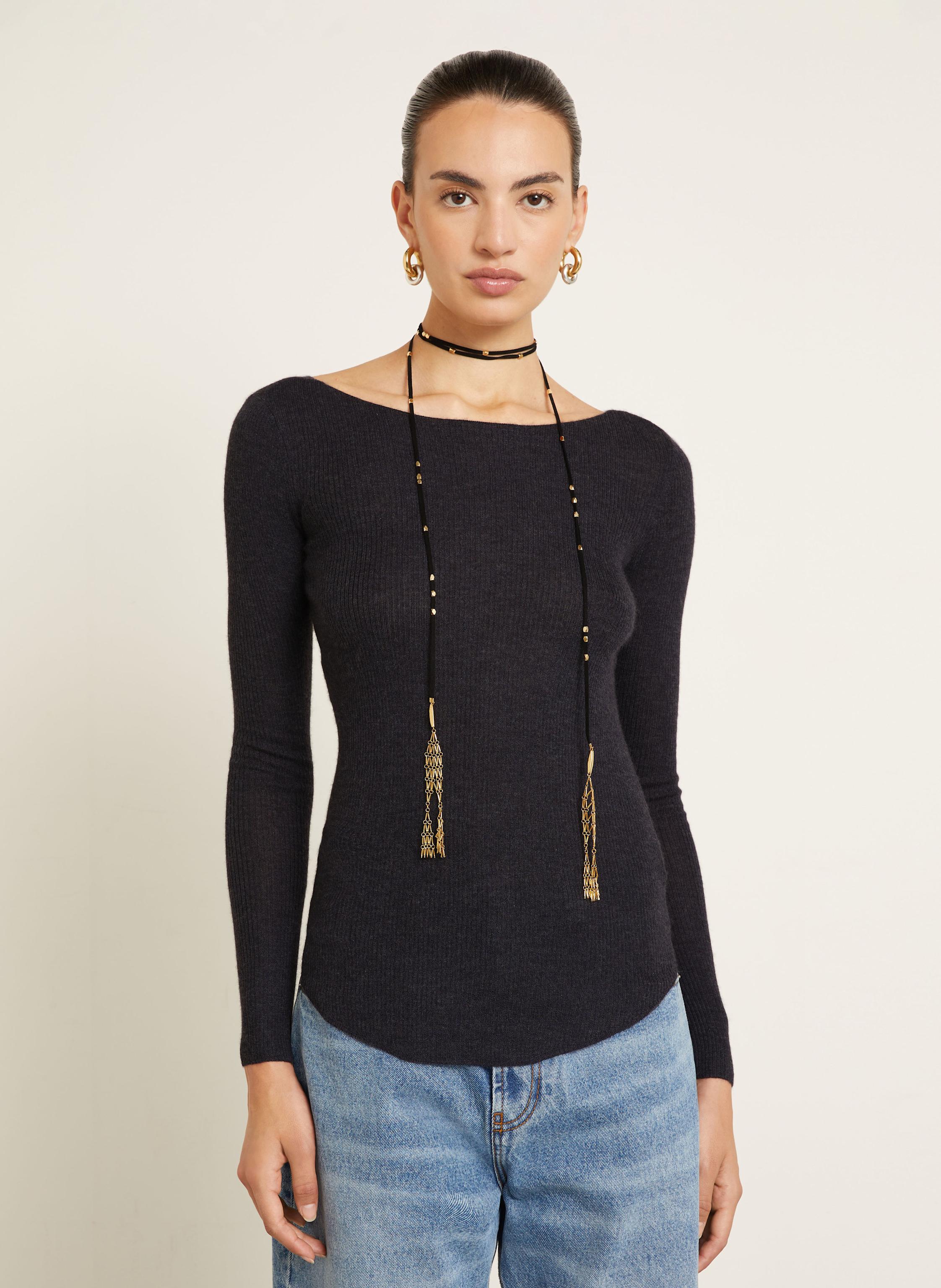 Thumbnail - Isabel Marant Cashmere-Pullover Izzie Mit Seide grau