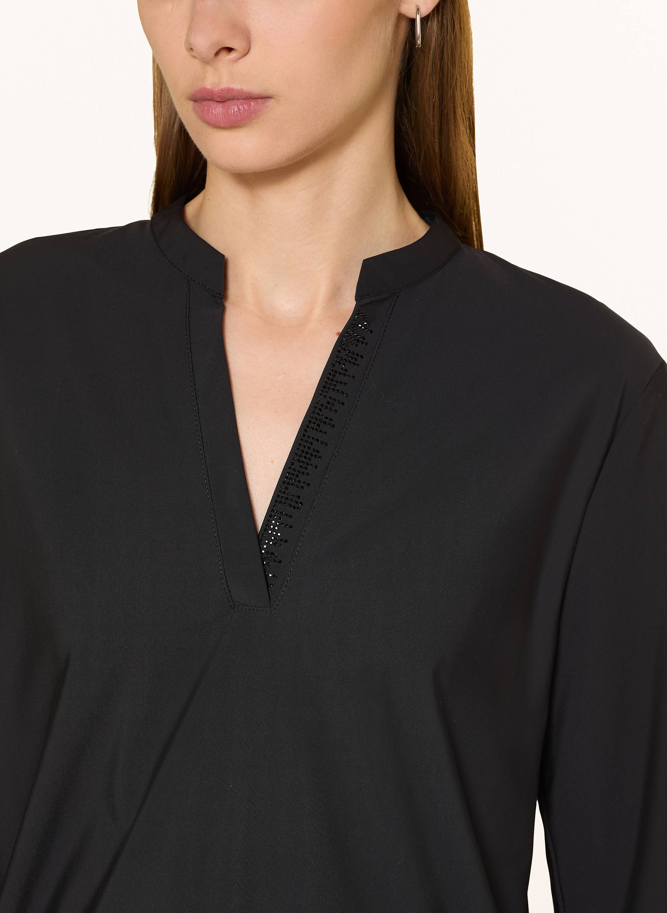 Thumbnail - Sportalm Blusenshirt Mit 3/4-Arm Und Schmucksteinen schwarz