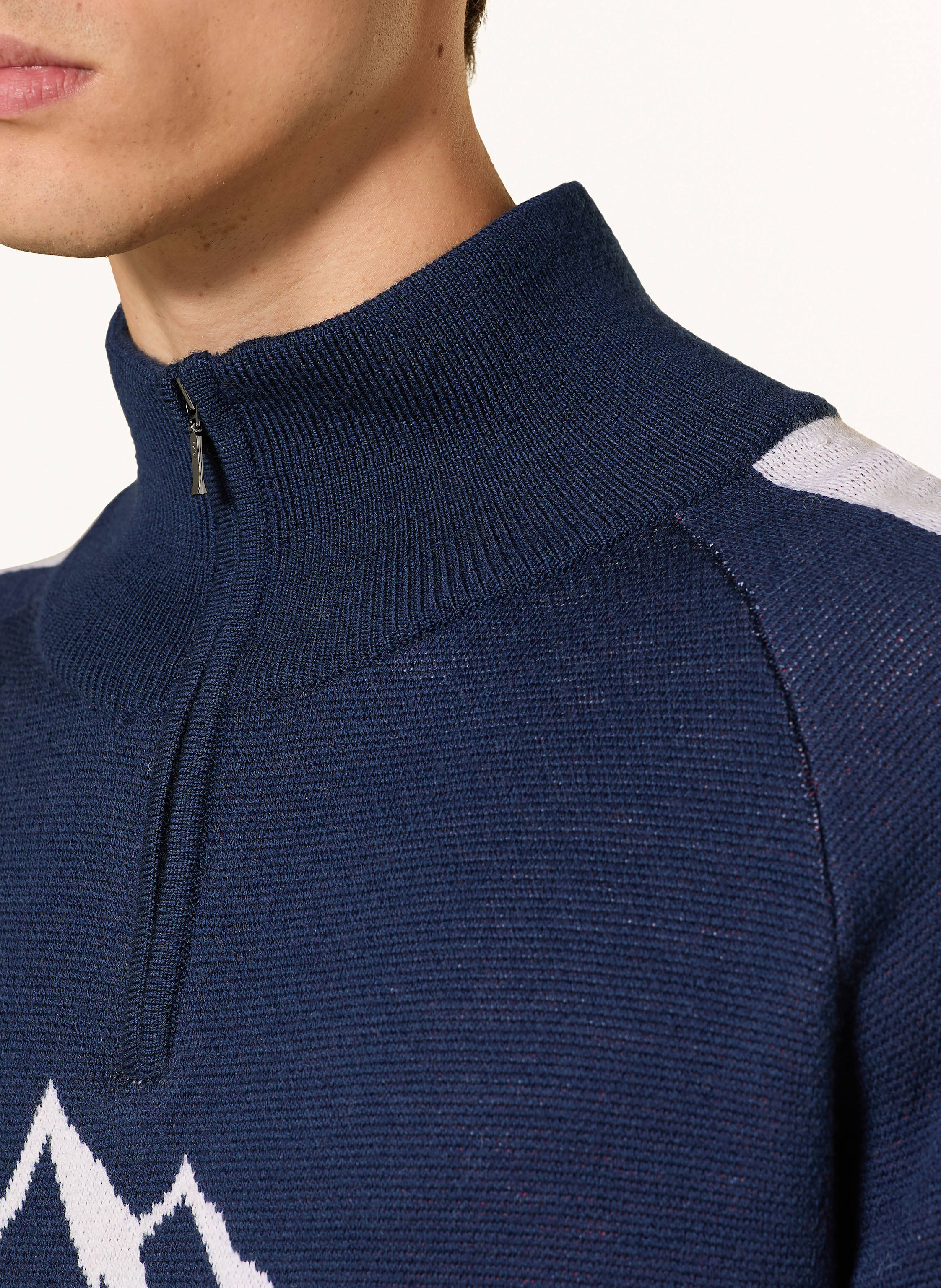 Thumbnail - We Norwegians Troyer Afterski Aus Merinowolle blau