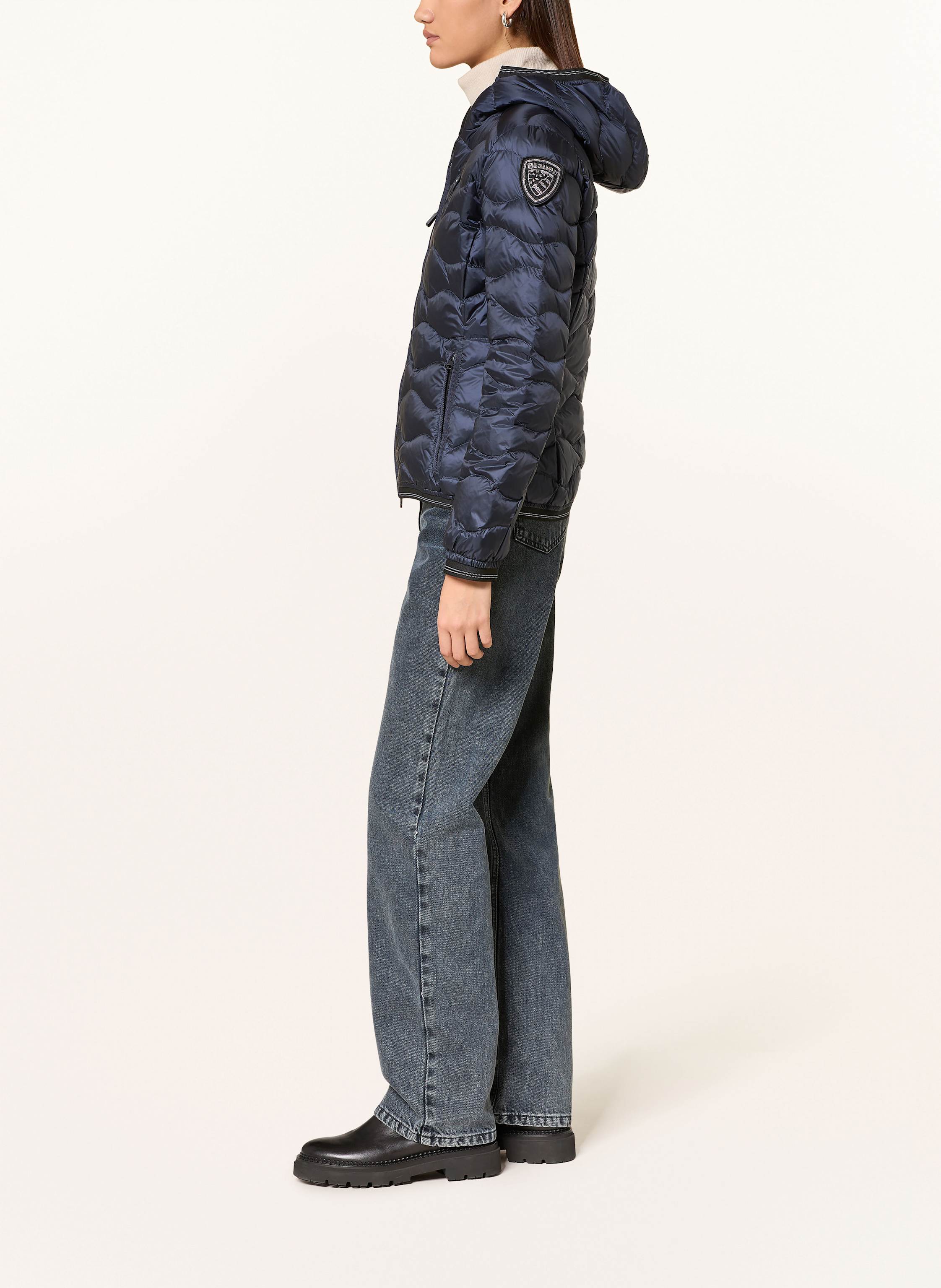 Thumbnail - Blauer Daunenjacke Camelia blau