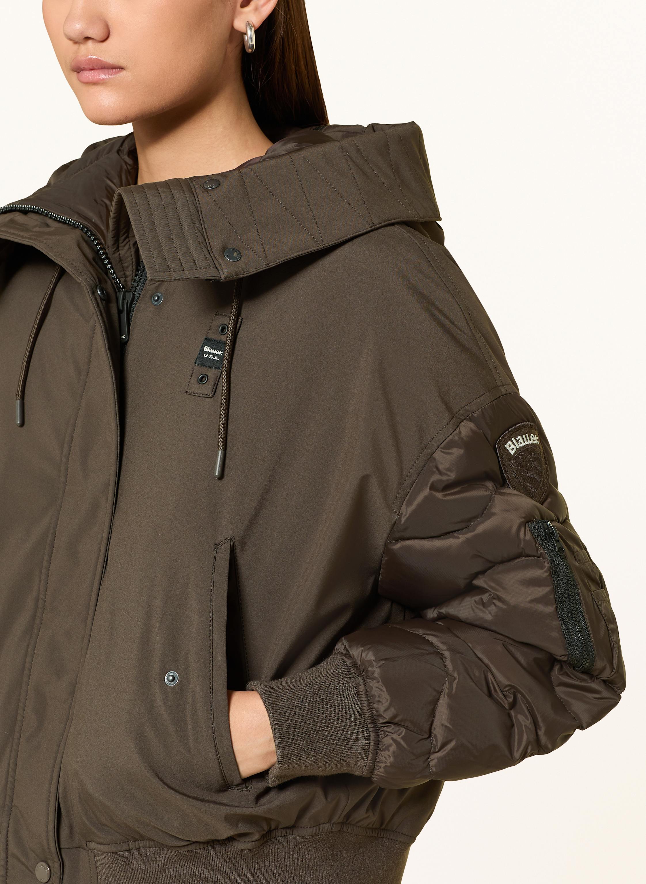 Thumbnail - Blauer Daunenjacke Harley braun