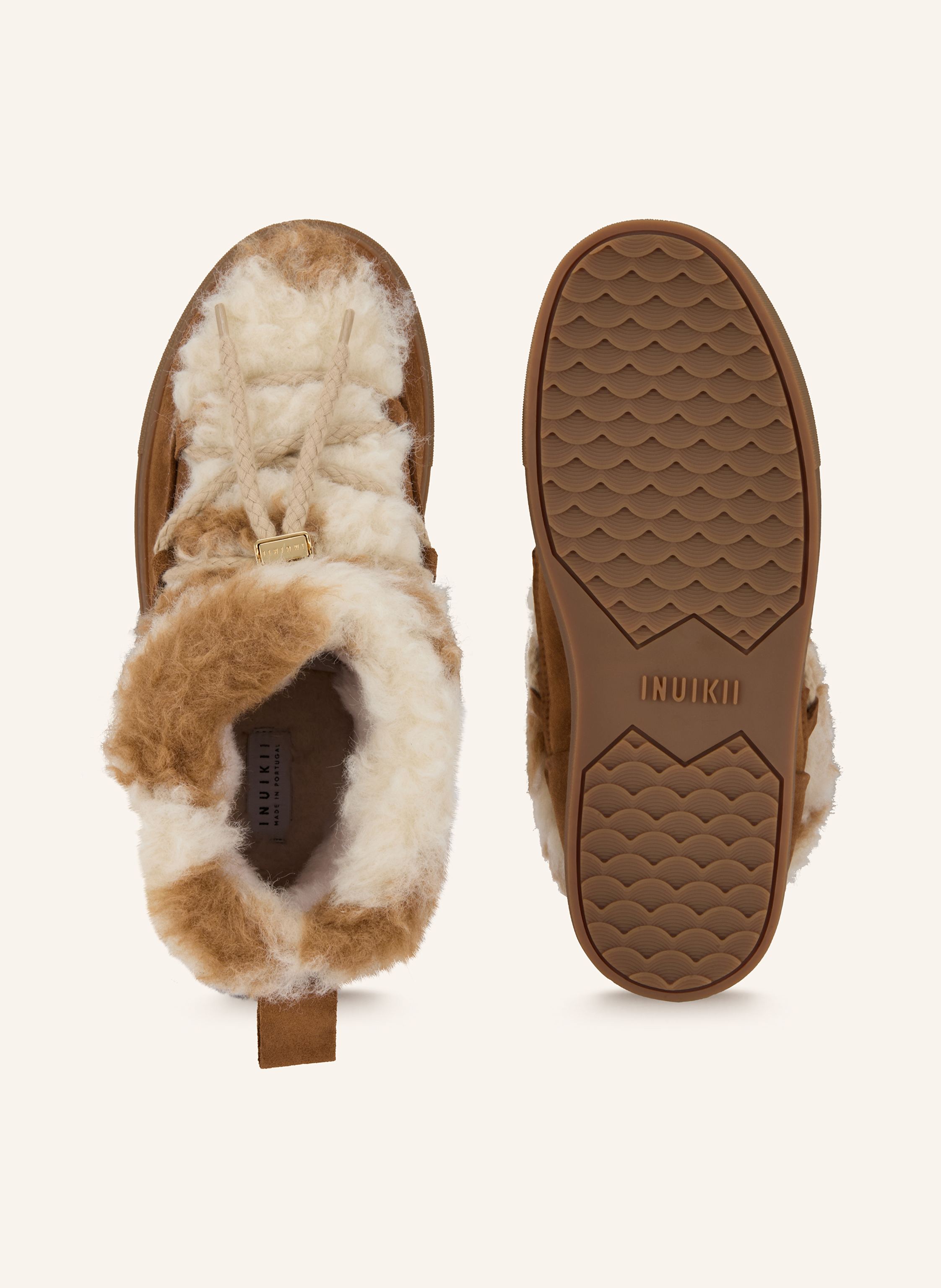 Thumbnail - Inuikii Plateau-Boots Teddy Low Mit Kunstfell braun