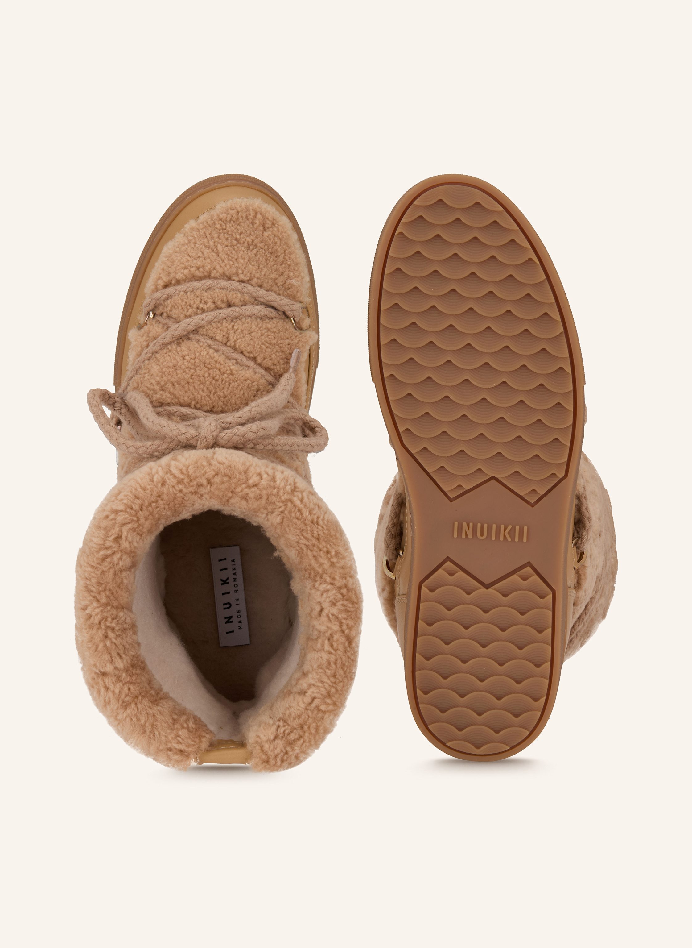 Thumbnail - Inuikii Boots Curly Mit Kunstfell beige