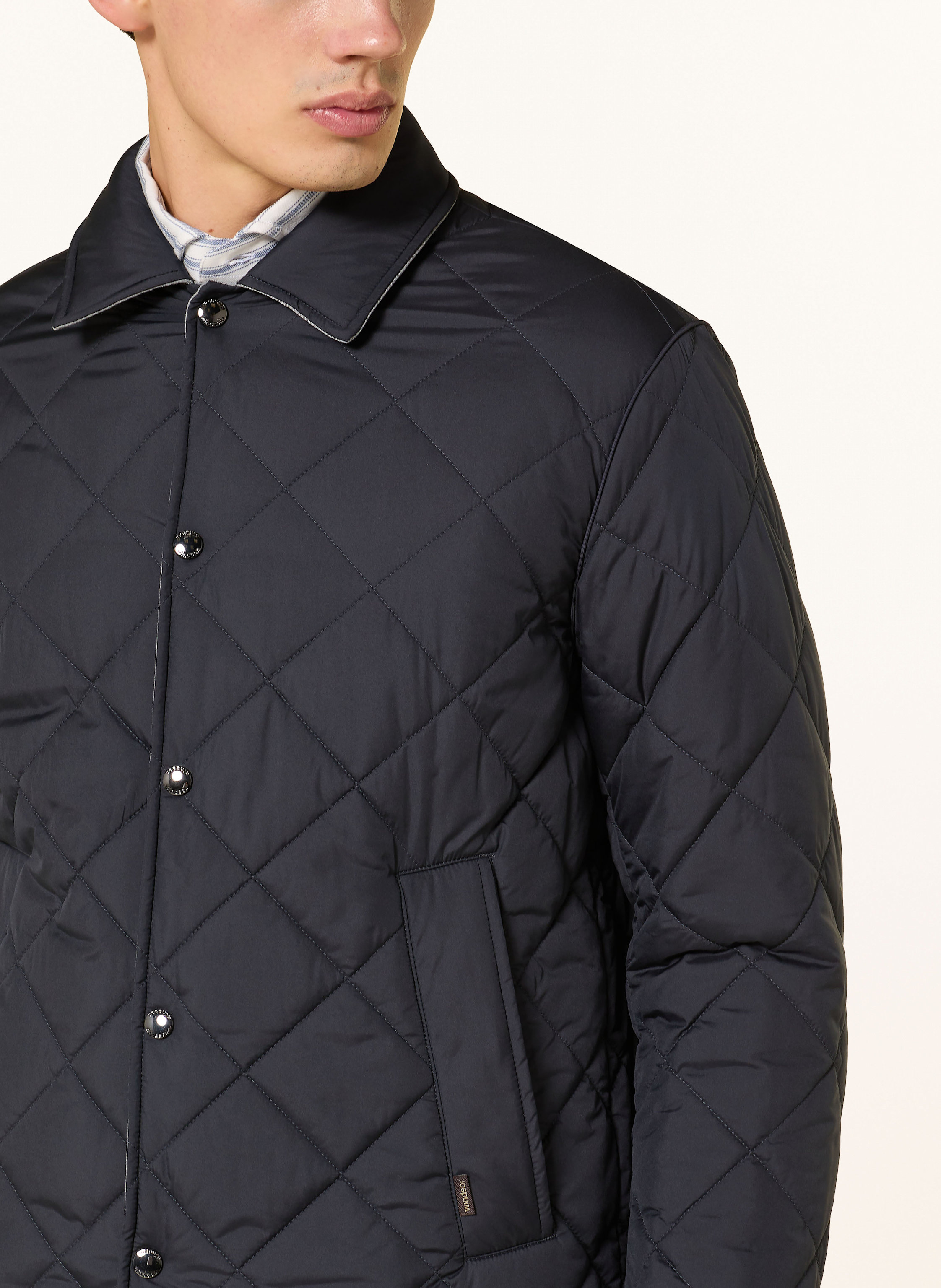 Thumbnail - Windsor. Steppjacke Orazio Zum Wenden blau