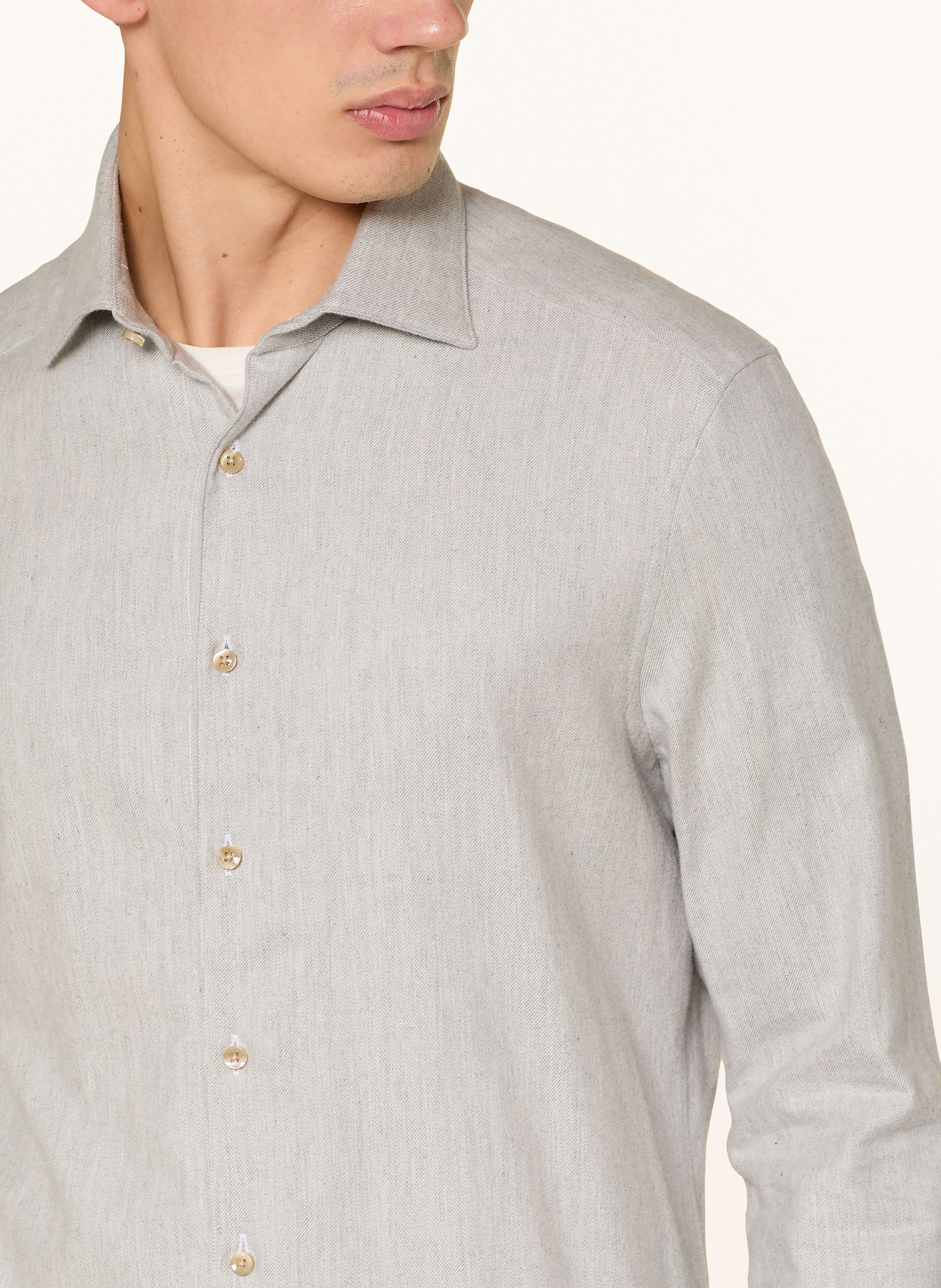 Thumbnail - Stenströms Flanellhemd Slim Fit grau