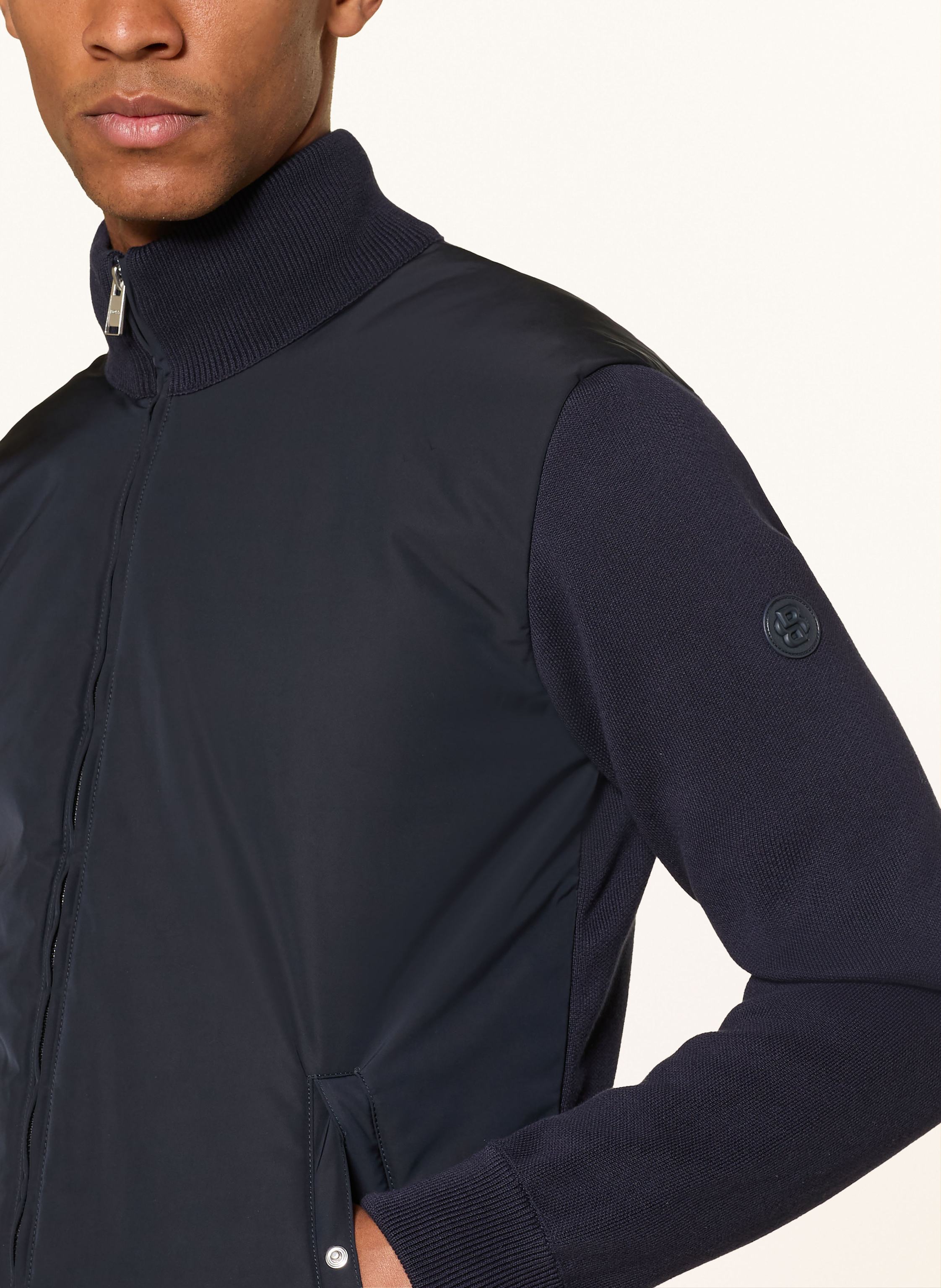 Thumbnail - Boss Blouson Ibaio Im Materialmix blau
