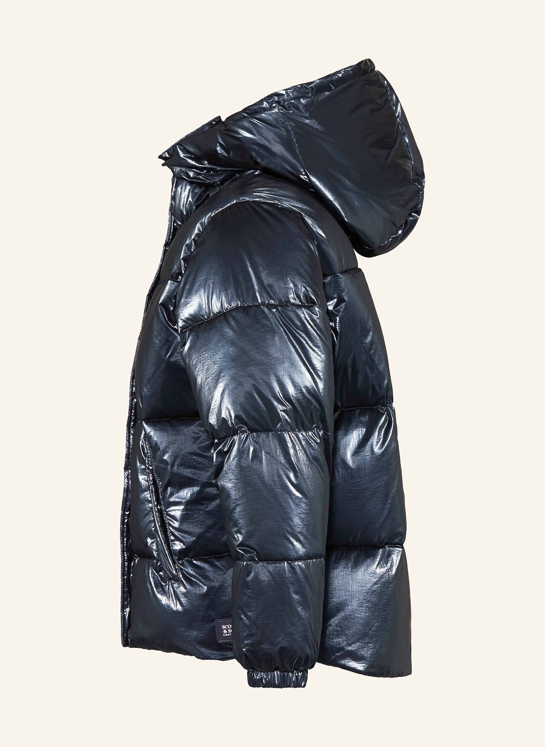 Thumbnail - Scotch & Soda Steppjacke Mit Abnehmbarer Kapuze blau