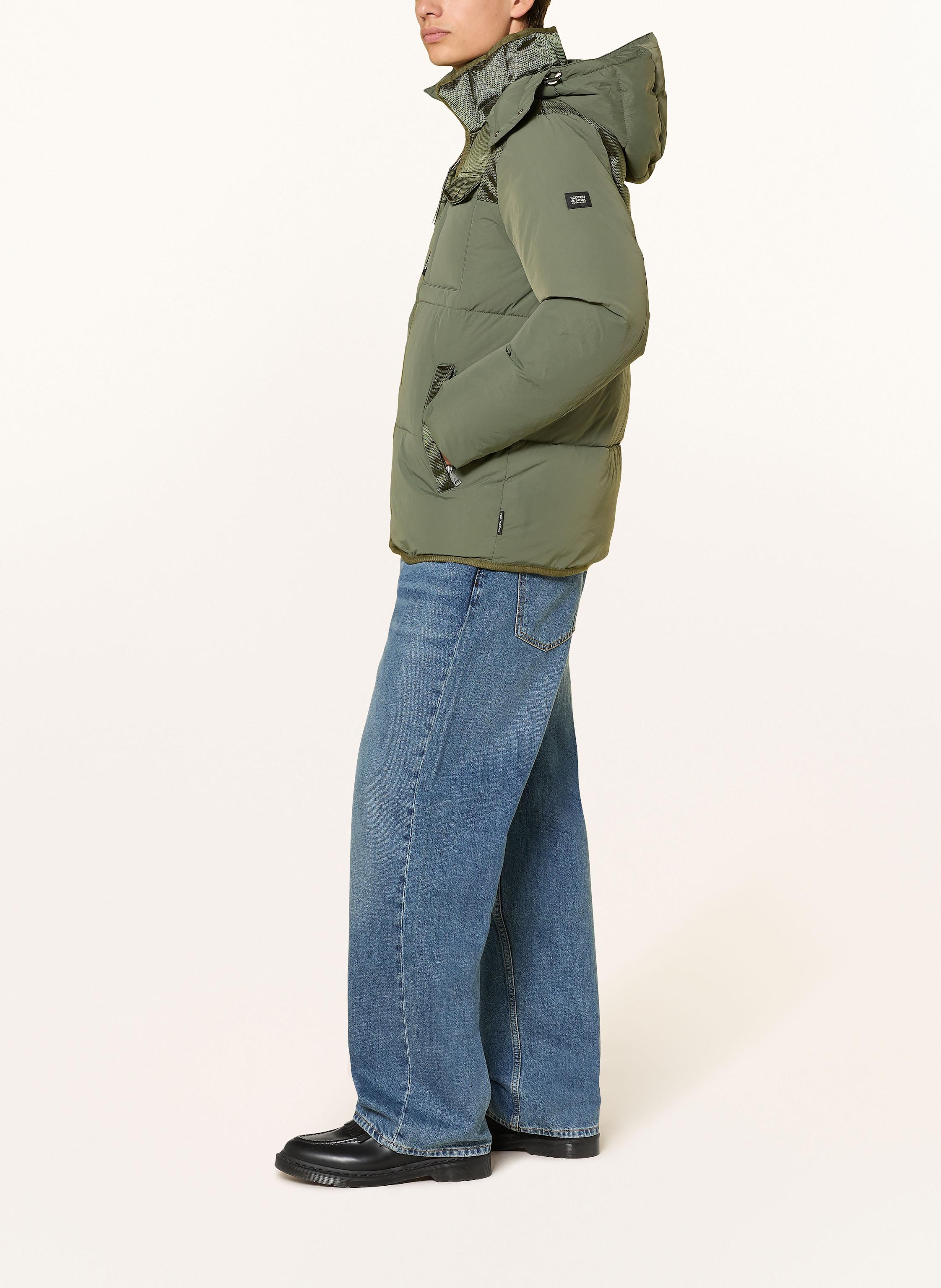 Thumbnail - Scotch & Soda Steppjacke Im Materialmix Mit Abnehmbarer Kapuze gruen