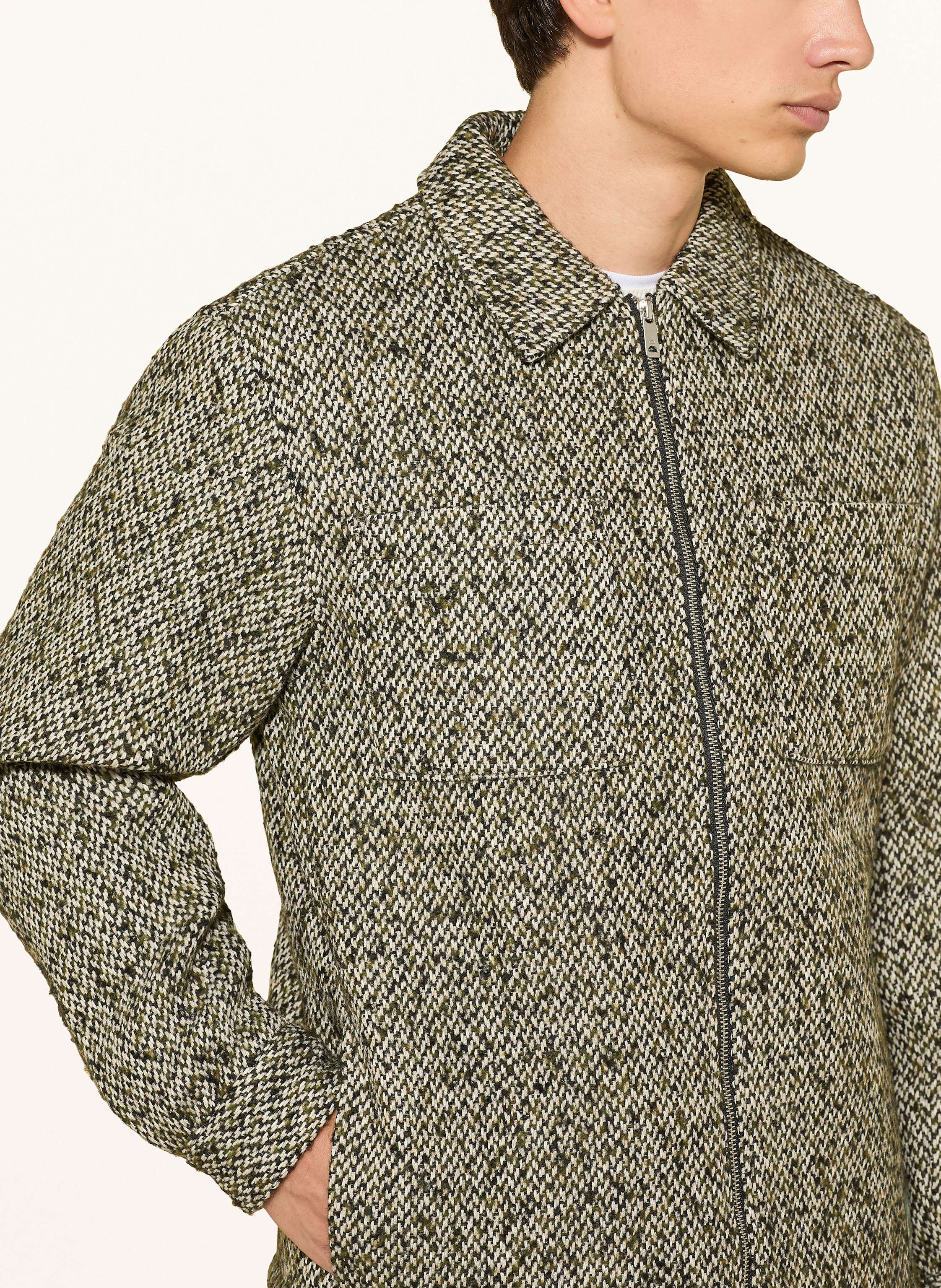 Thumbnail - Scotch & Soda Bouclé-Overjacket gruen