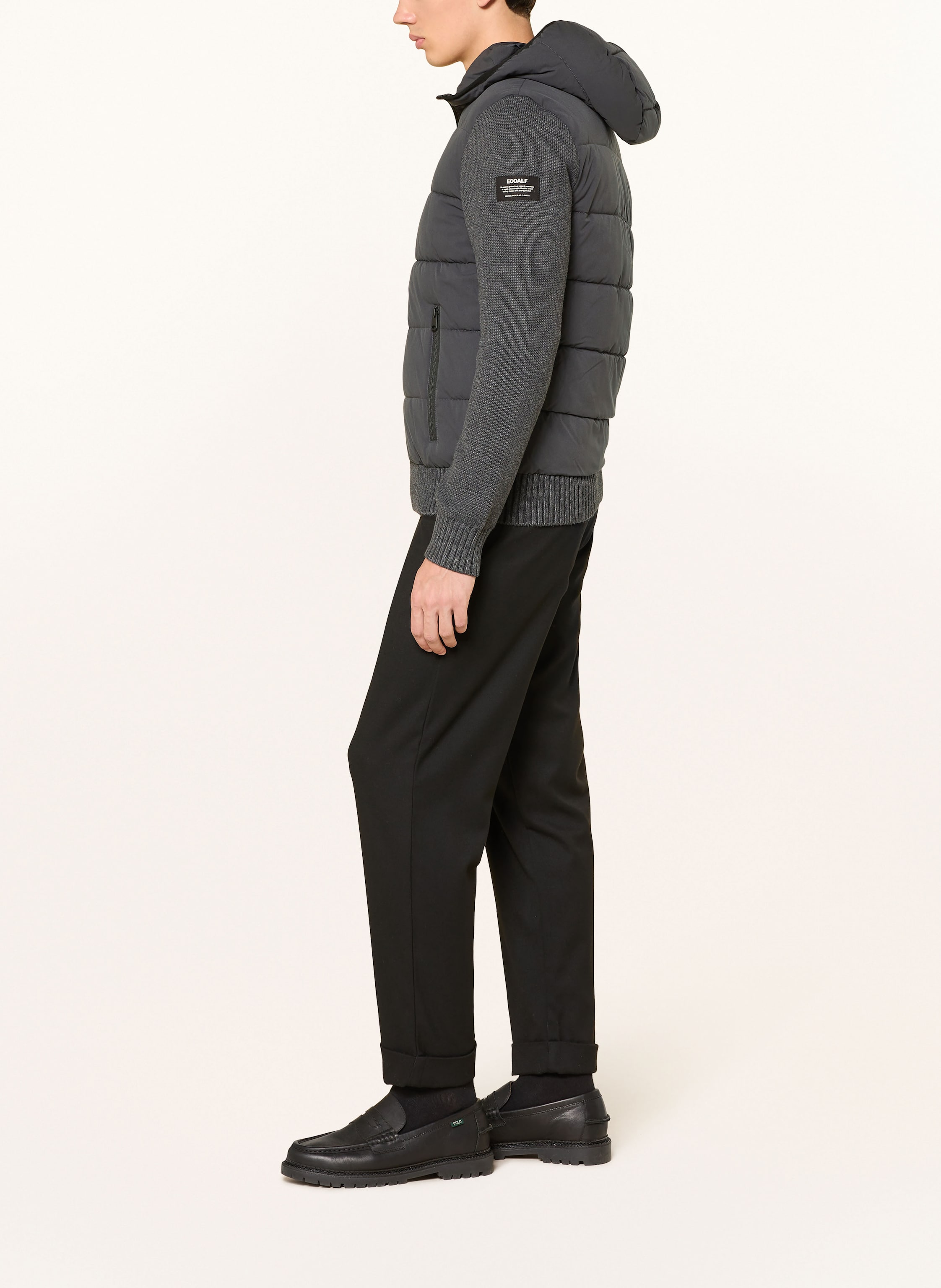 Thumbnail - Ecoalf Steppjacke Im Materialmix grau
