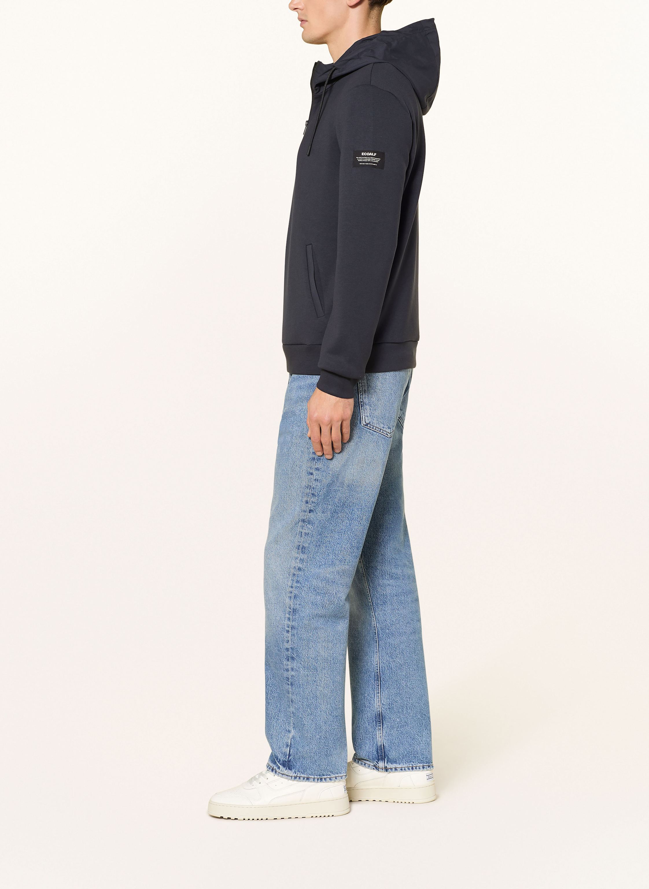 Thumbnail - Ecoalf Hoodie Surat Im Materialmix blau