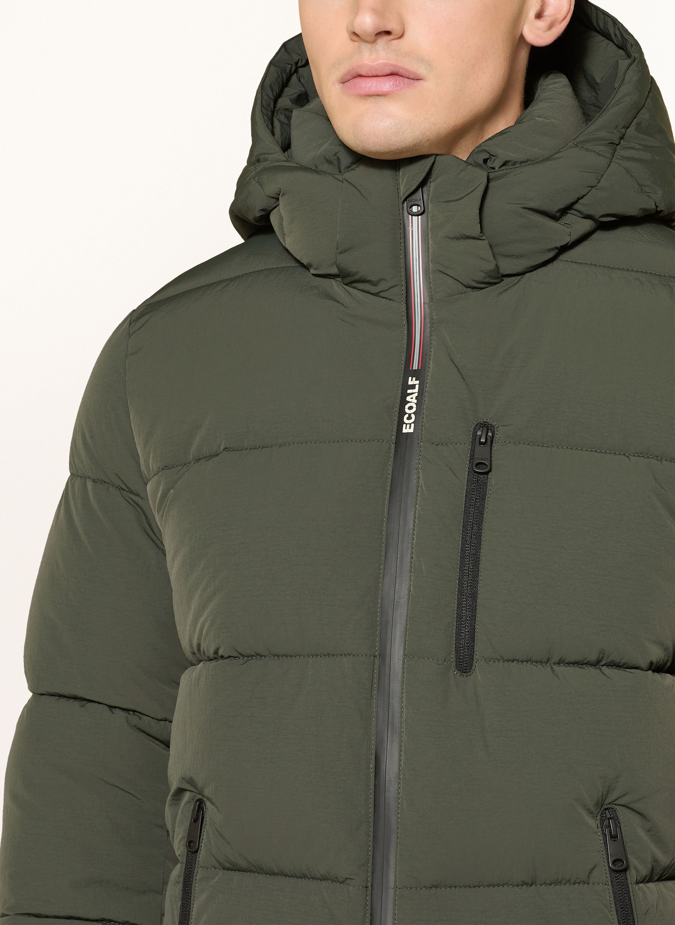 Thumbnail - Ecoalf Steppjacke Bazon Mit Abnehmbarer Kapuze gruen