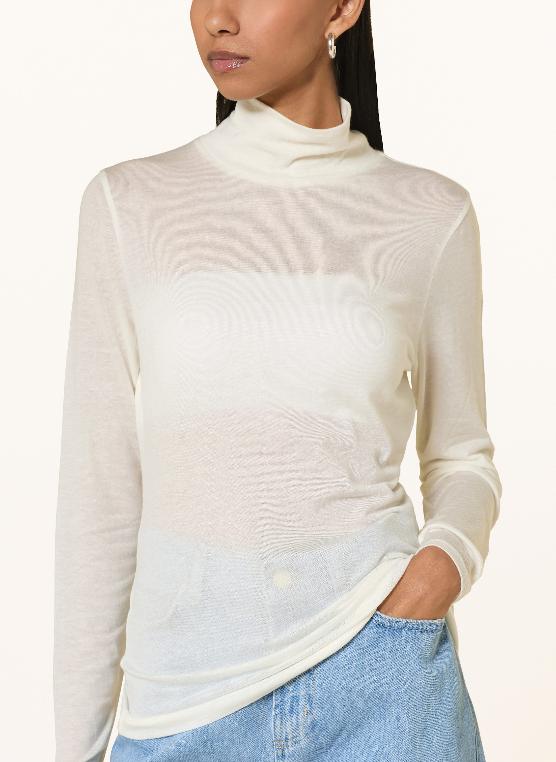 Thumbnail - Windsor. Rollkragenshirt weiss