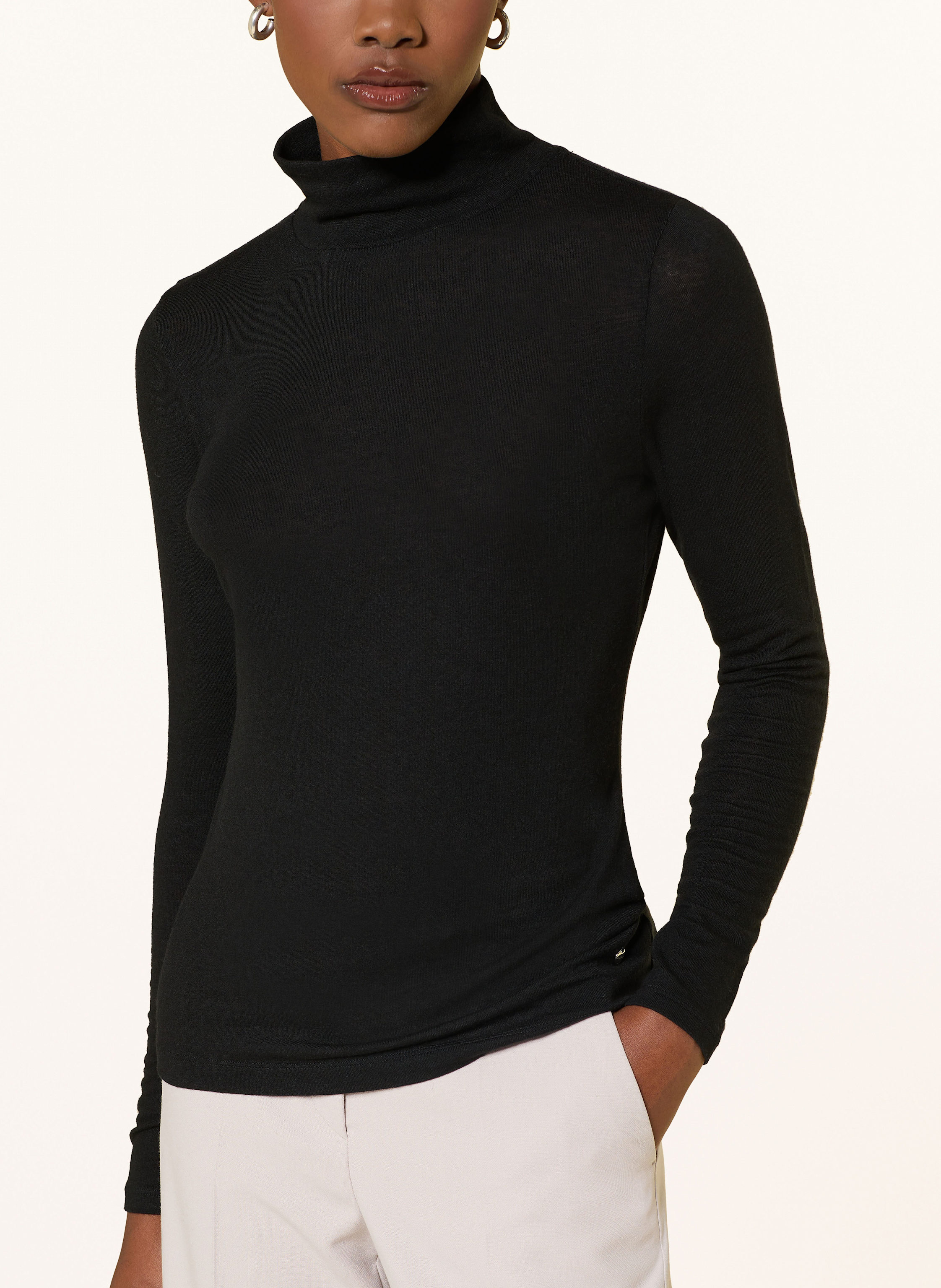 Thumbnail - Windsor. Rollkragenshirt schwarz