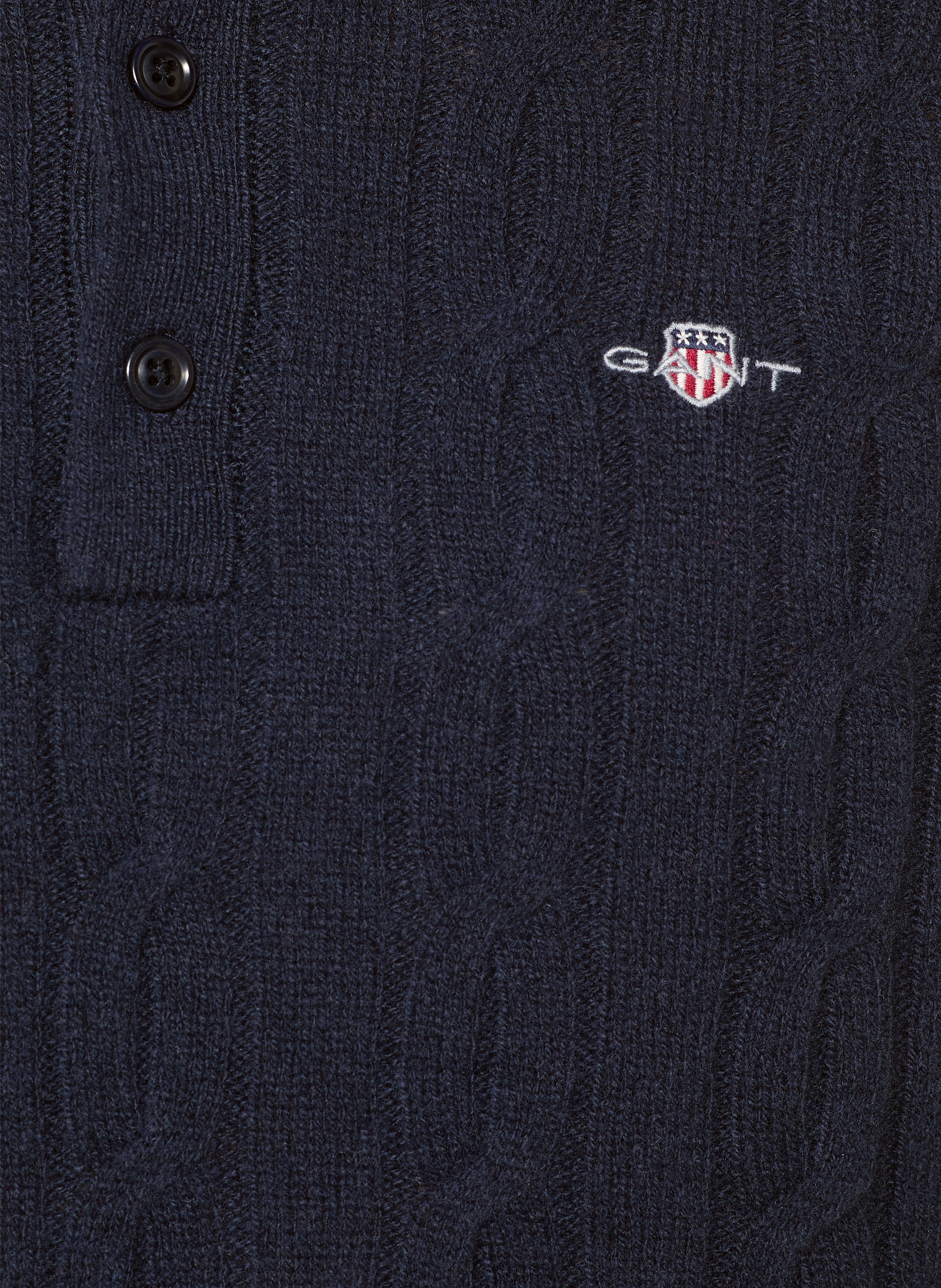 Thumbnail - Gant Strick-Poloshirt blau