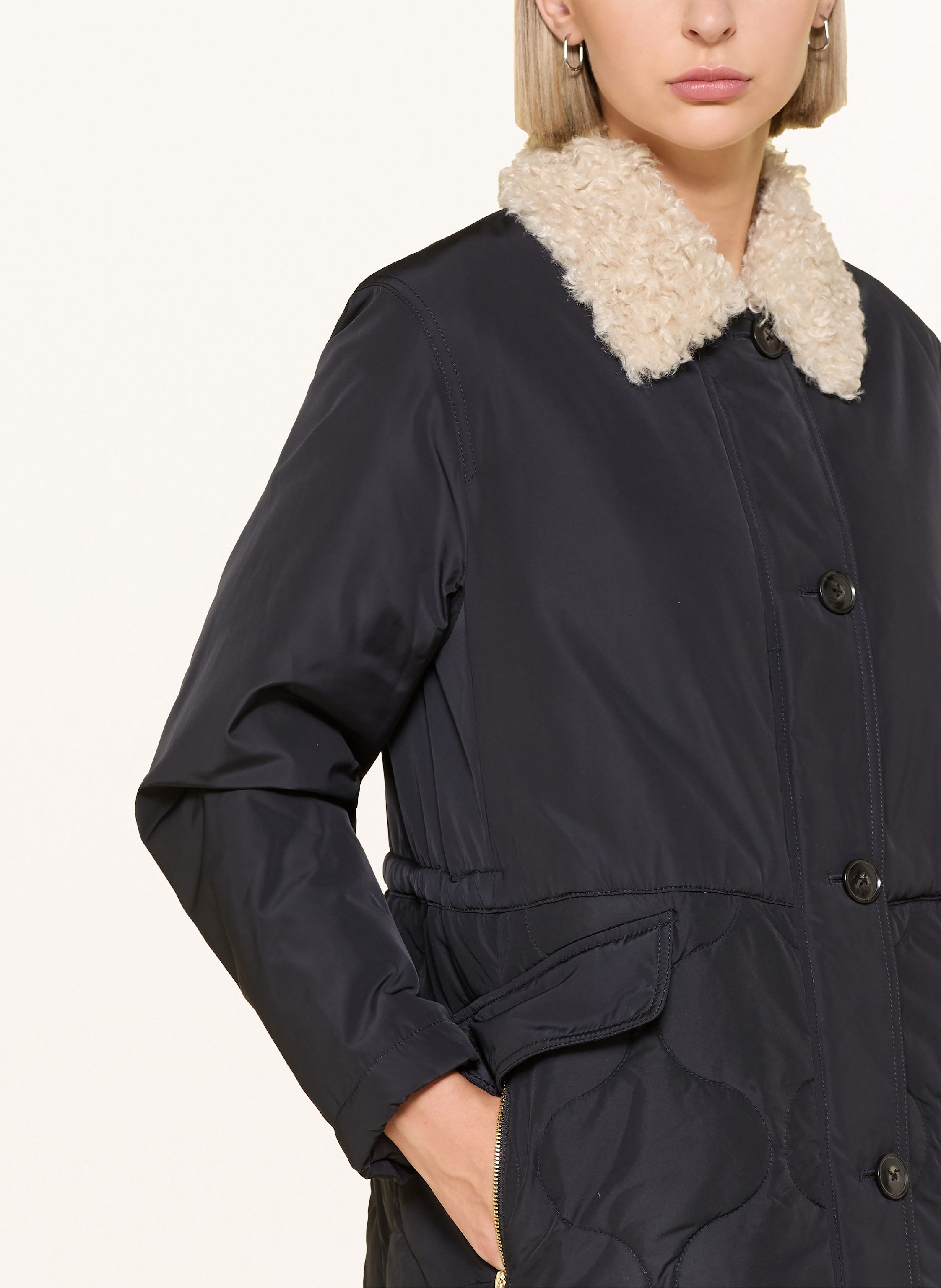 Thumbnail - Fuchs Schmitt Steppmantel Mit Kunstfell blau