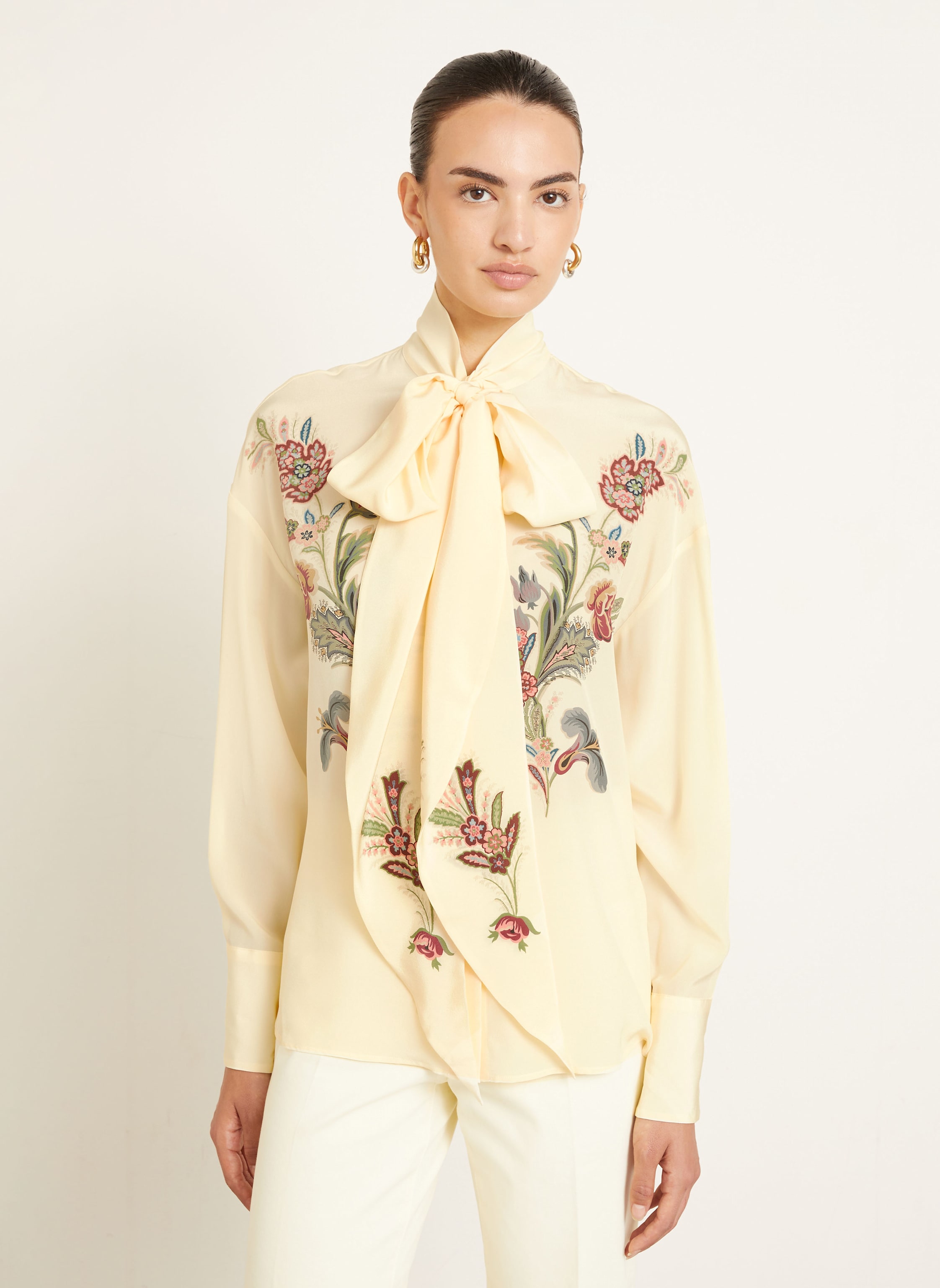 Thumbnail - Etro Seidenbluse Mit Schluppe gelb