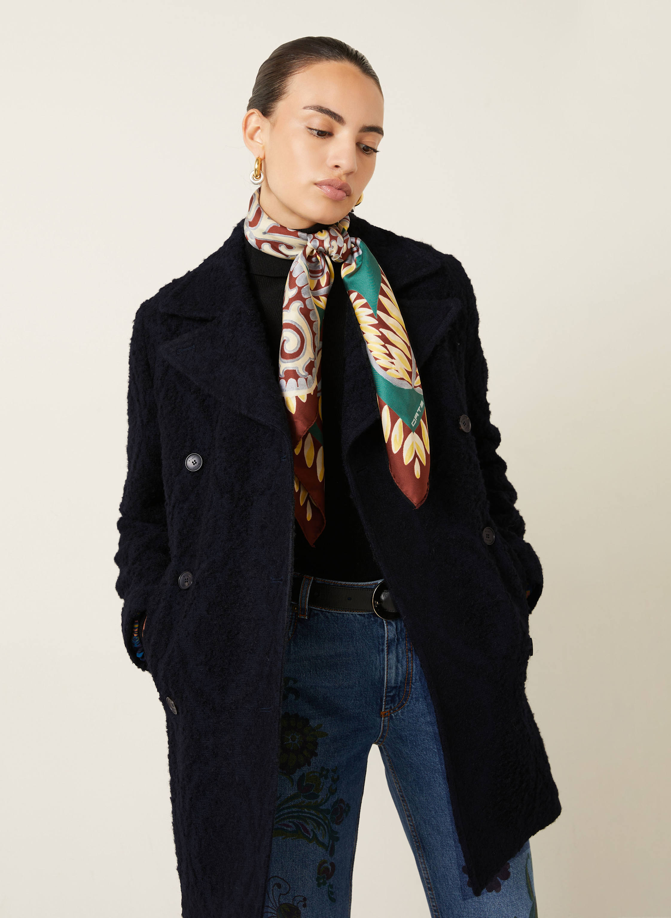 Thumbnail - Etro Tweed-Blazer blau
