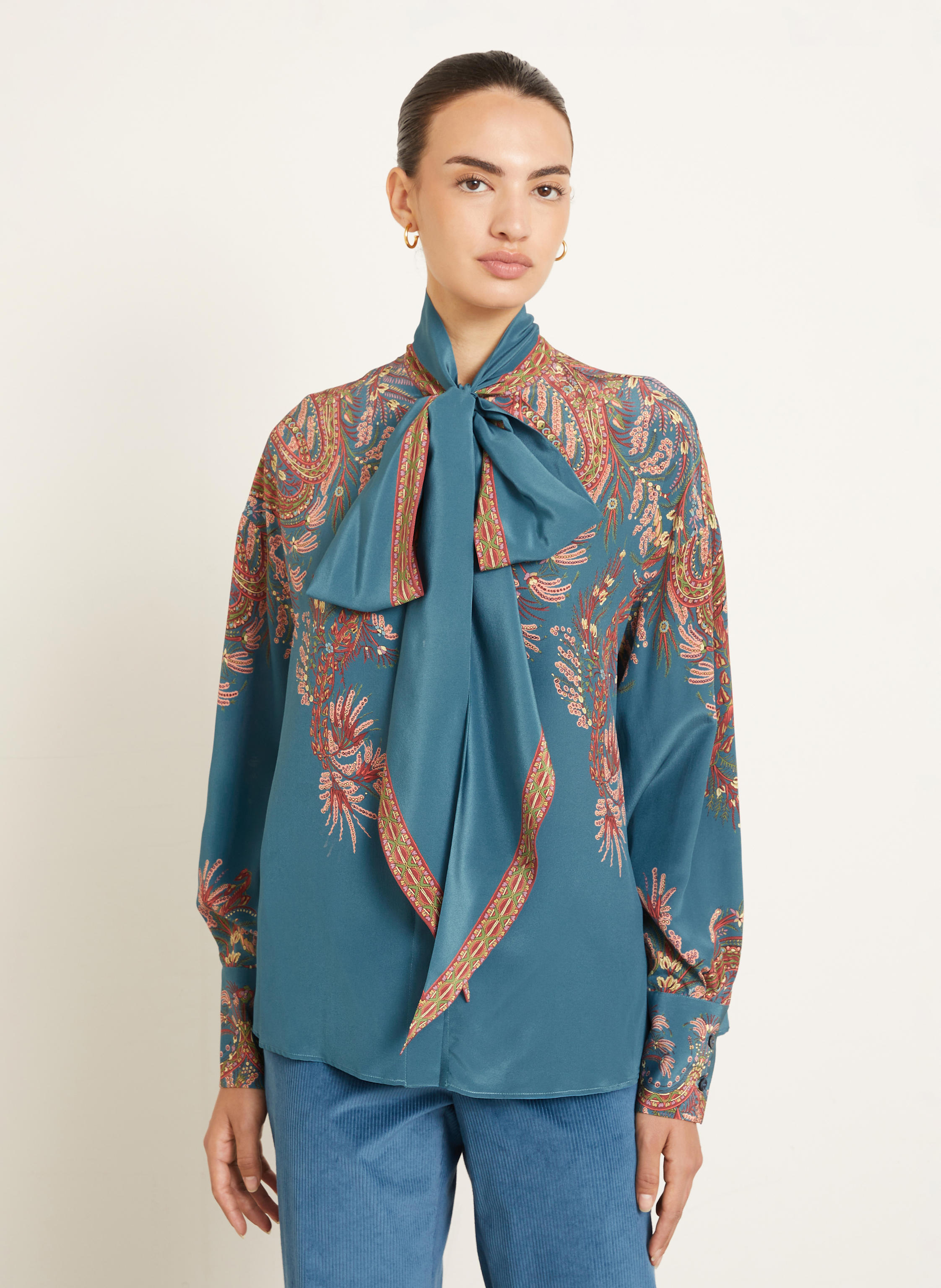Thumbnail - Etro Seidenbluse Mit Schluppe gruen