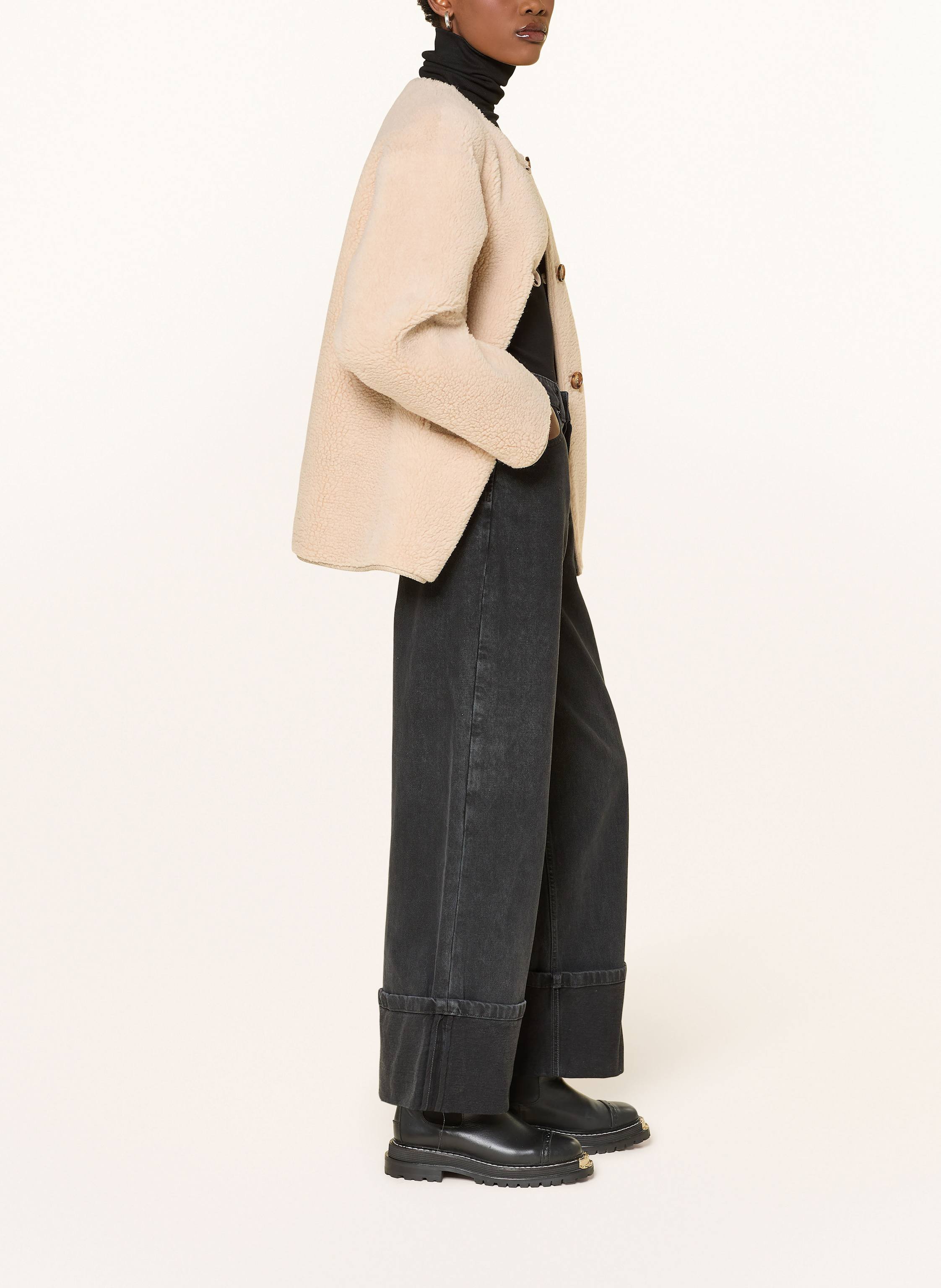Thumbnail - Mrs & Hugs Straight Leg Jeans schwarz