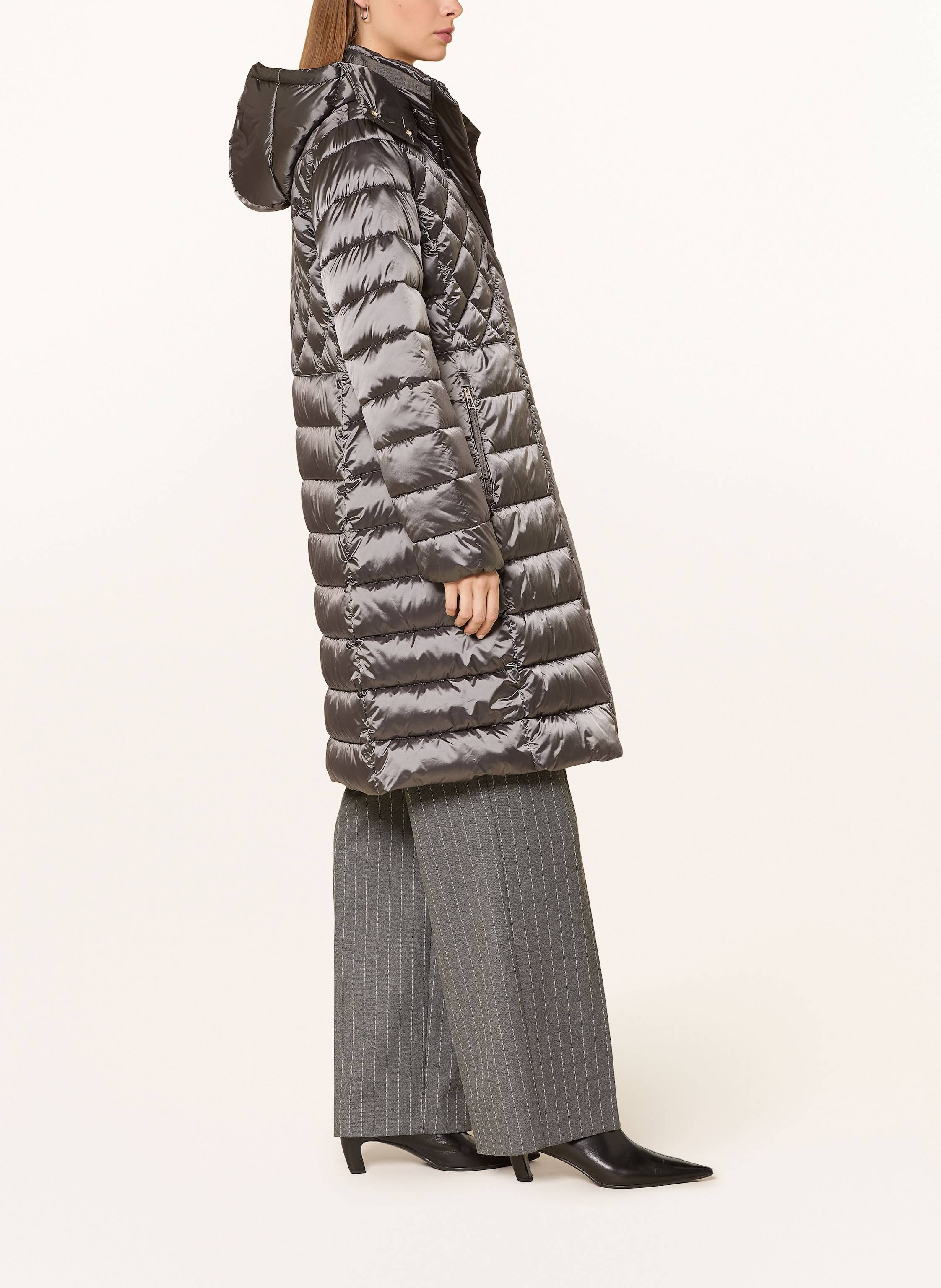 Thumbnail - Joop! Steppmantel Constance Mit Abnehmbarer Kapuze grau