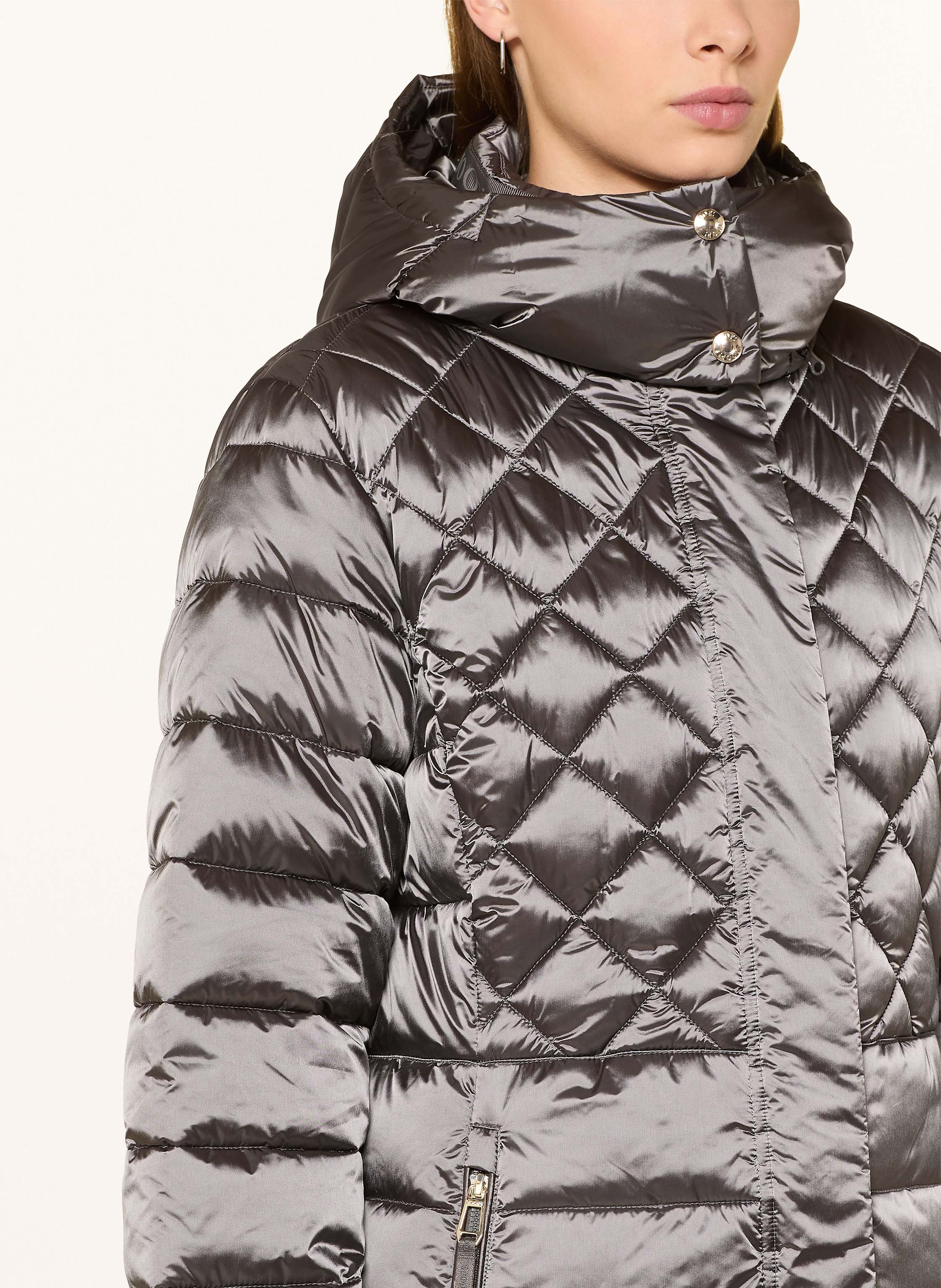 Thumbnail - Joop! Steppmantel Constance Mit Abnehmbarer Kapuze grau