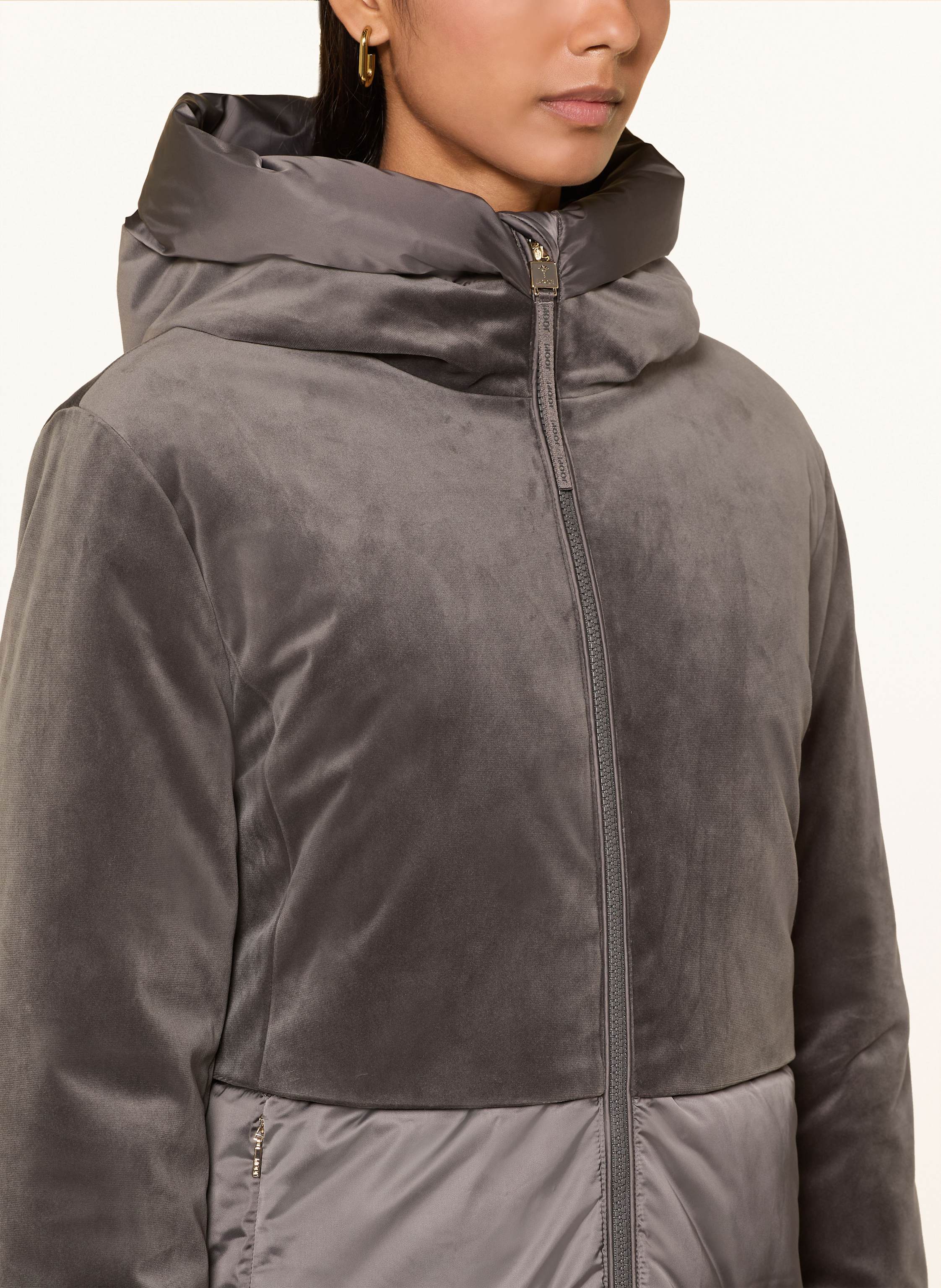 Thumbnail - Joop! Steppmantel Carmen Im Materialmix grau