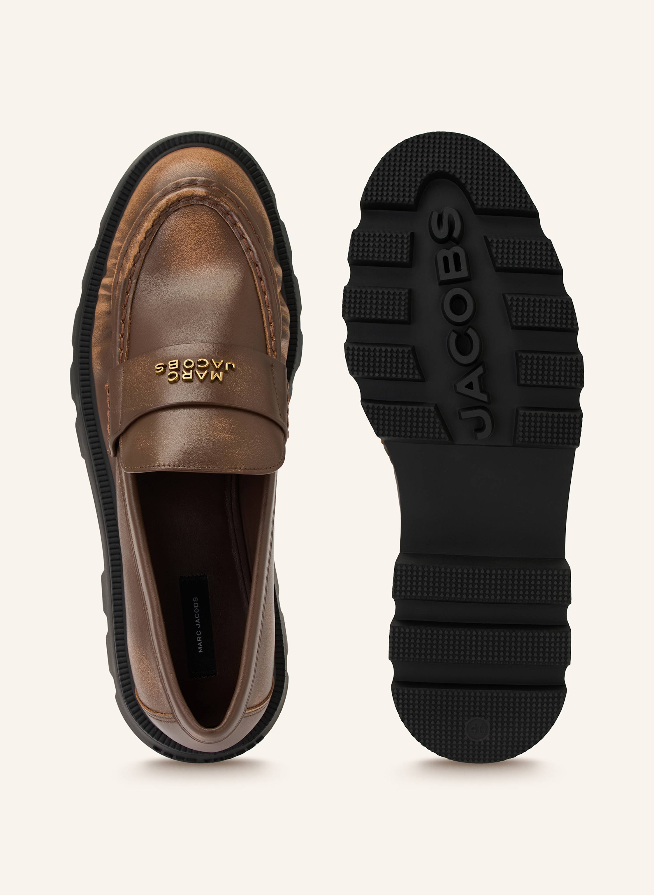 Thumbnail - Marc Jacobs Plateau-Loafer The Frankie Loafer braun