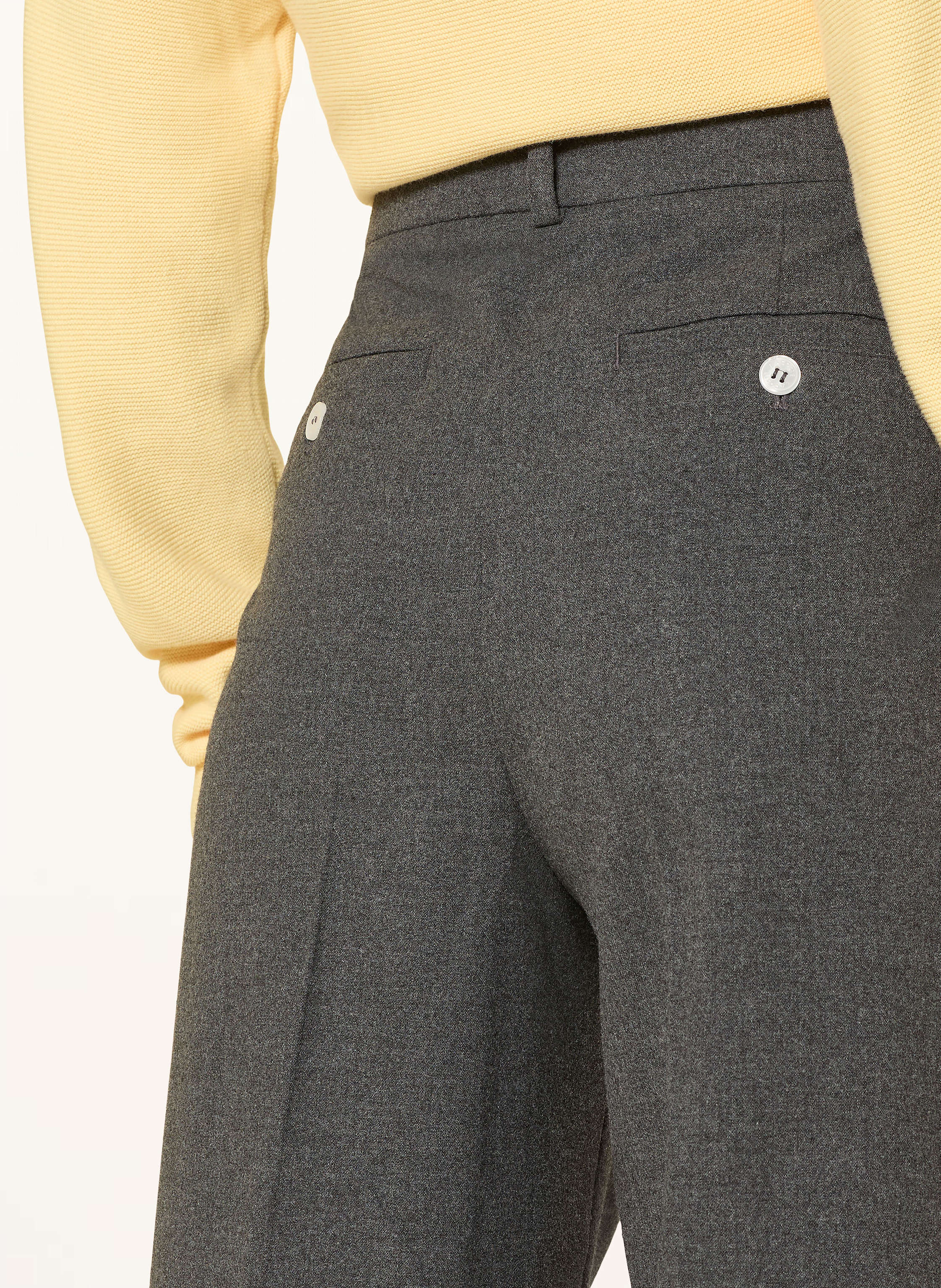 Thumbnail - Lacoste Marlenehose Aus Flanell grau