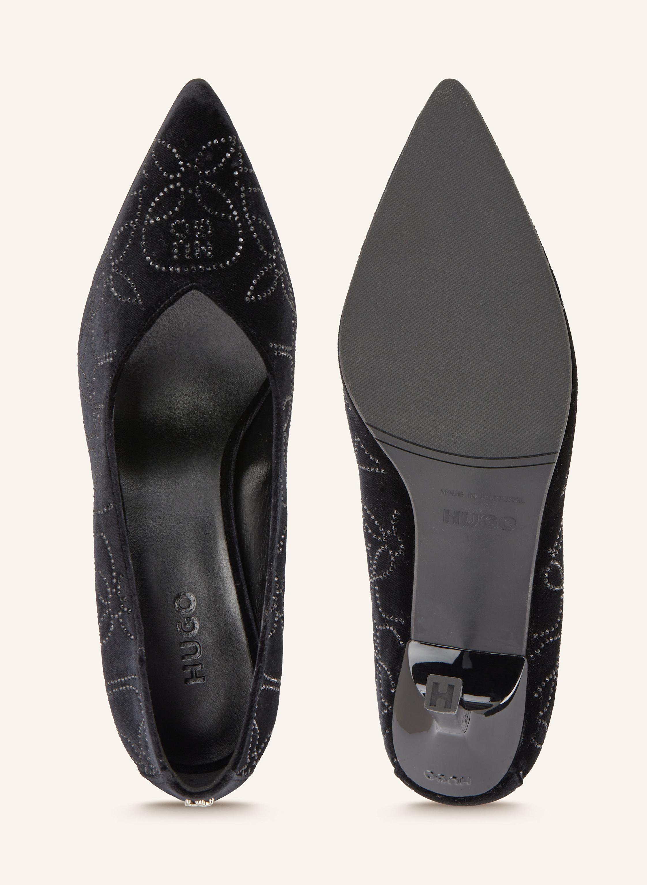 Thumbnail - Hugo Pumps Katniss Aus Samt Mit Schmucksteinen schwarz