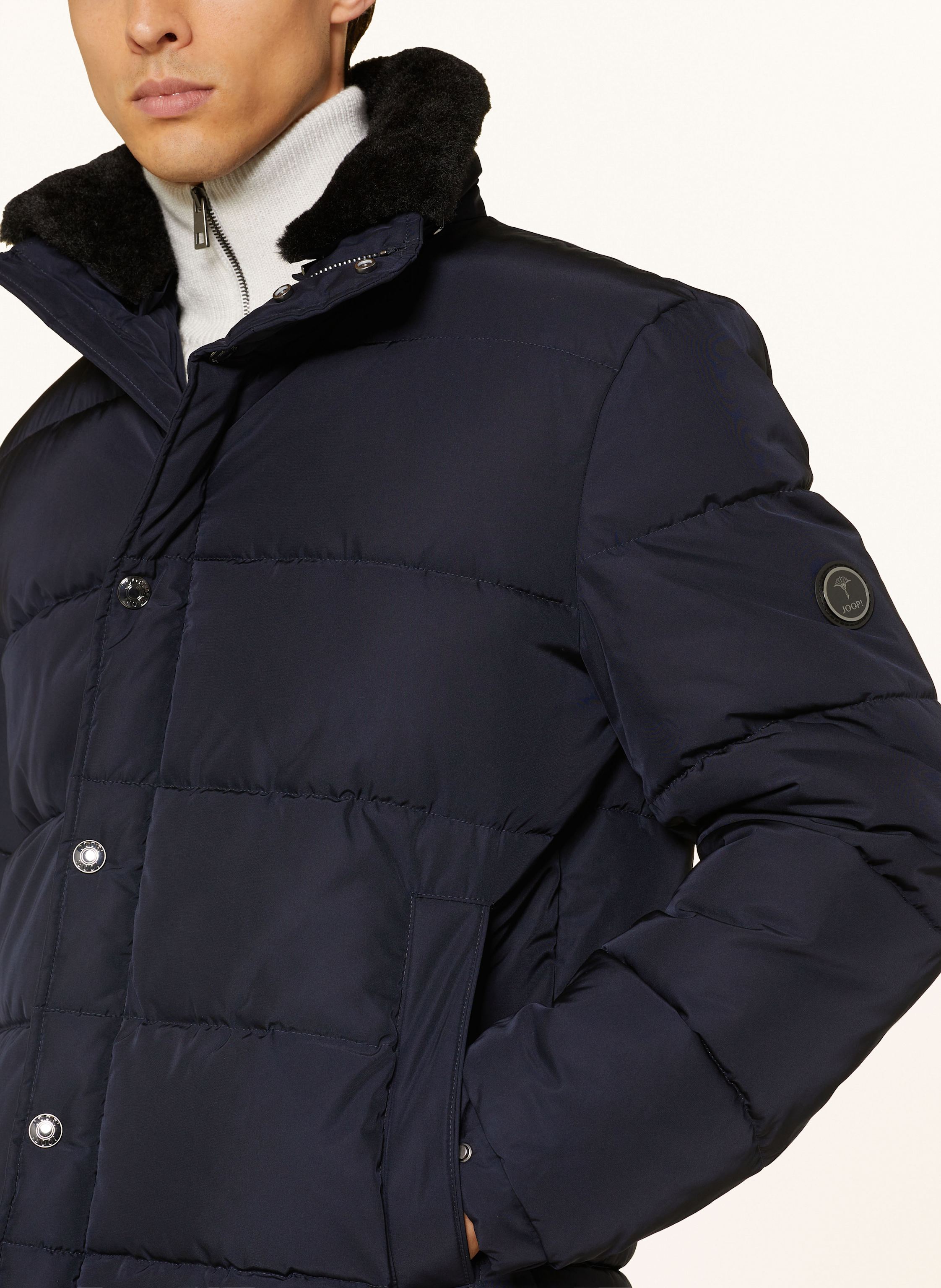 Thumbnail - Joop! Steppjacke Newton Mit Abnehmbarem Kunstfell blau