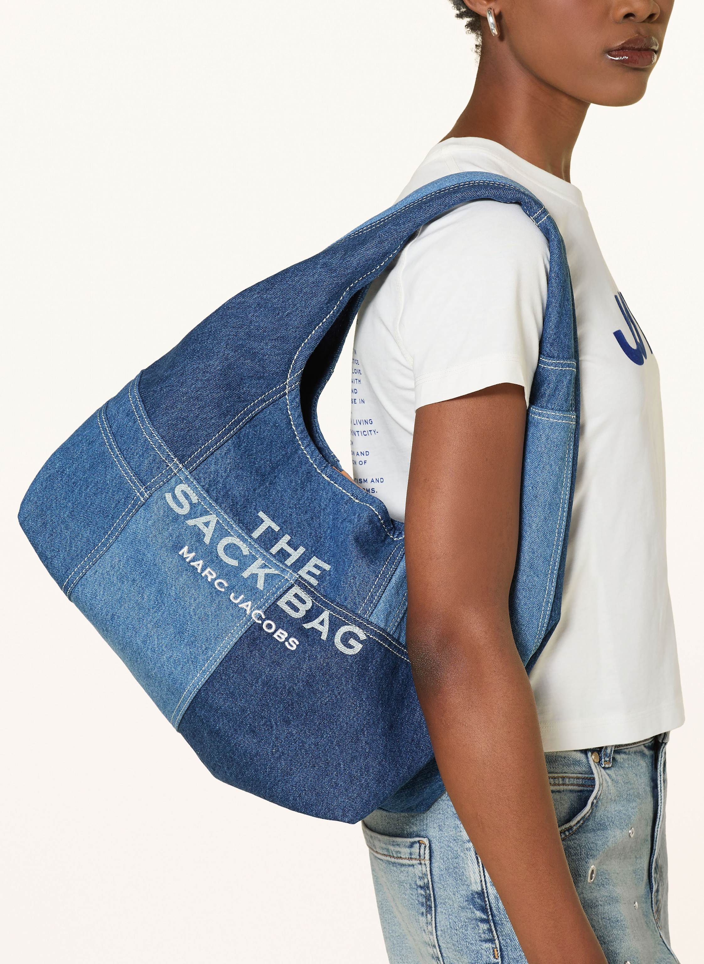 Thumbnail - Marc Jacobs Schultertasche The Sack Bag Mit Pouch blau