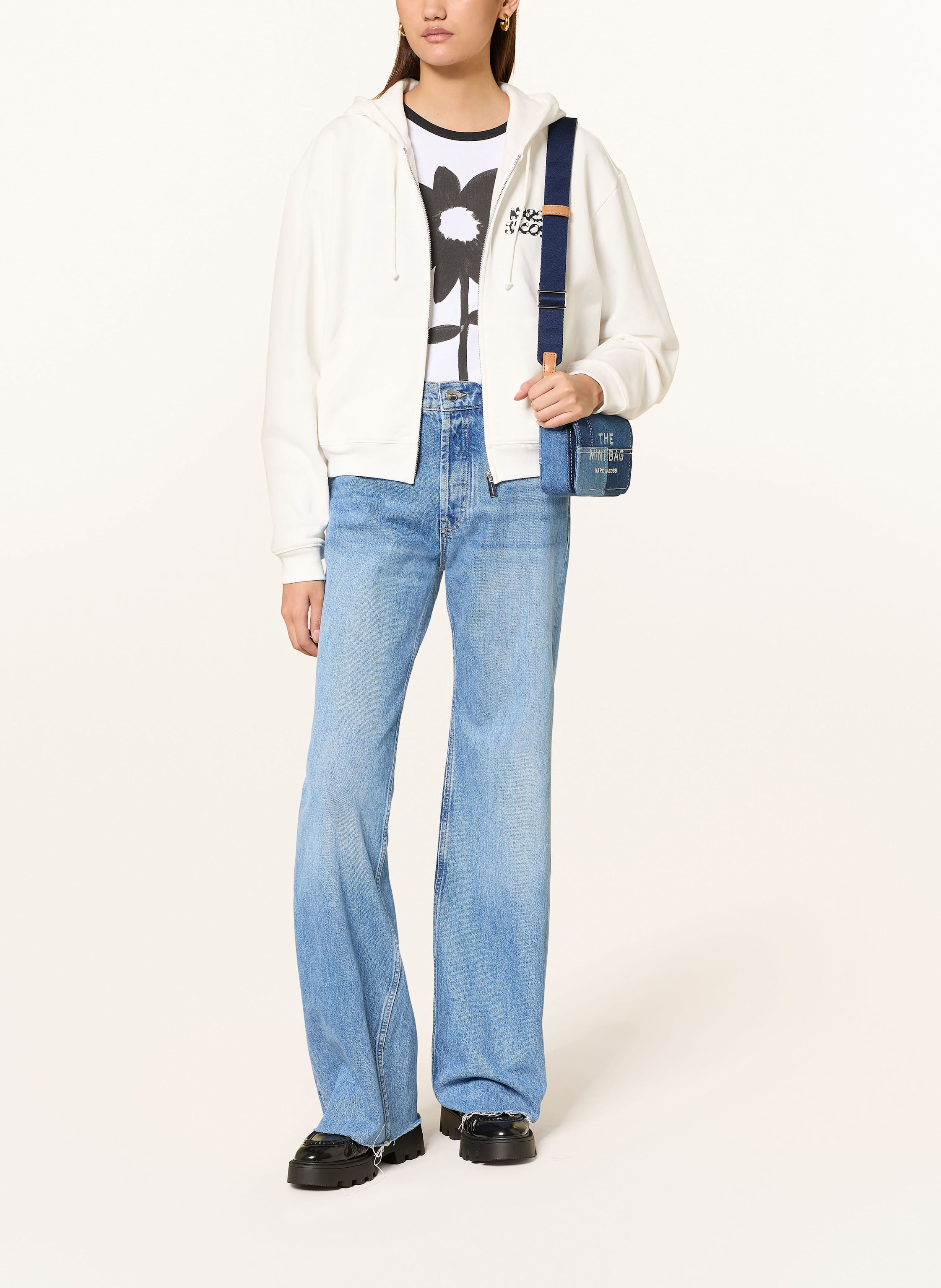 Thumbnail - Marc Jacobs Umhängetasche The Denim Mini Bag blau