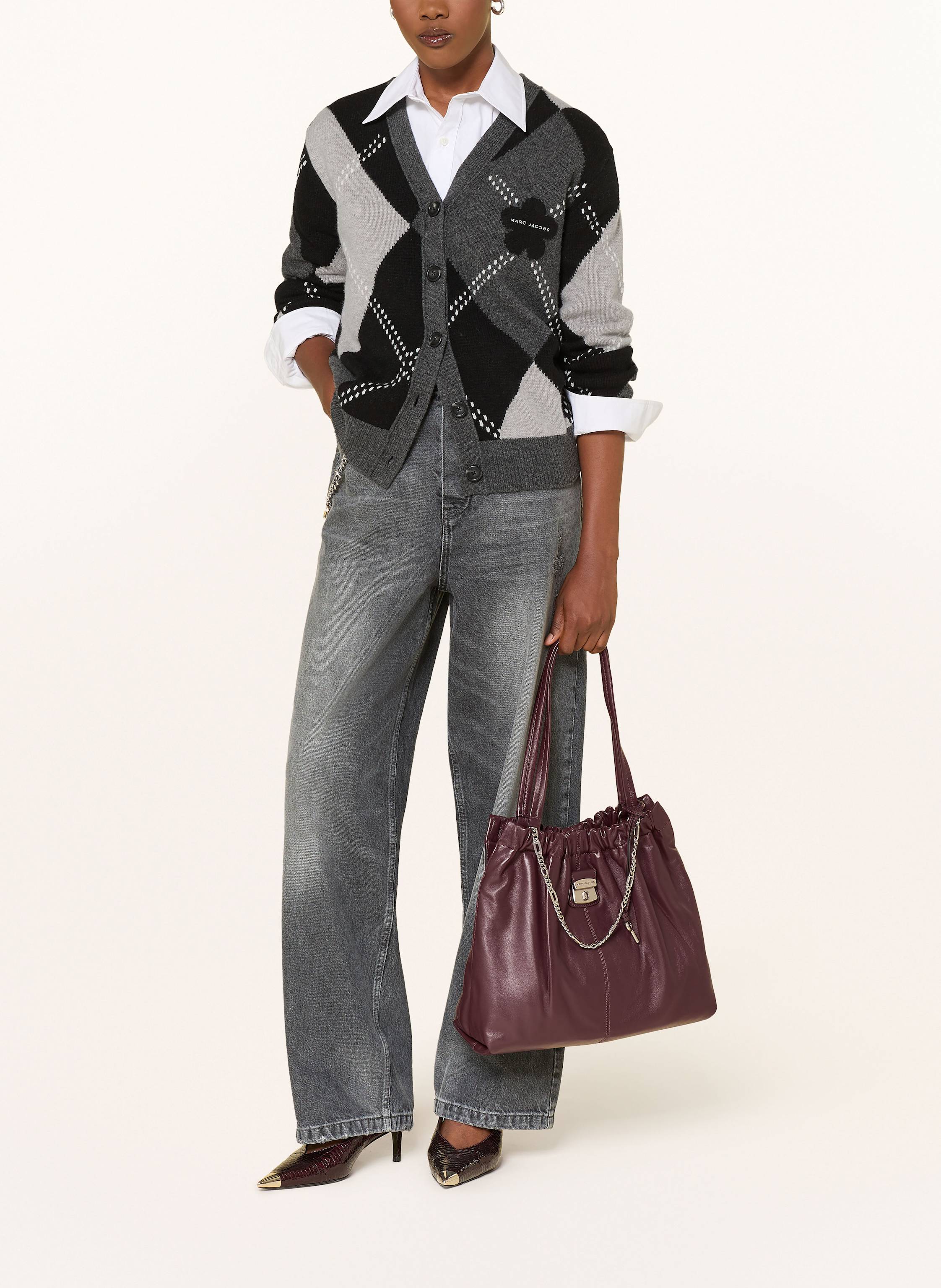Thumbnail - Marc Jacobs Schultertasche The Cristina Tote Hobo Chain lila