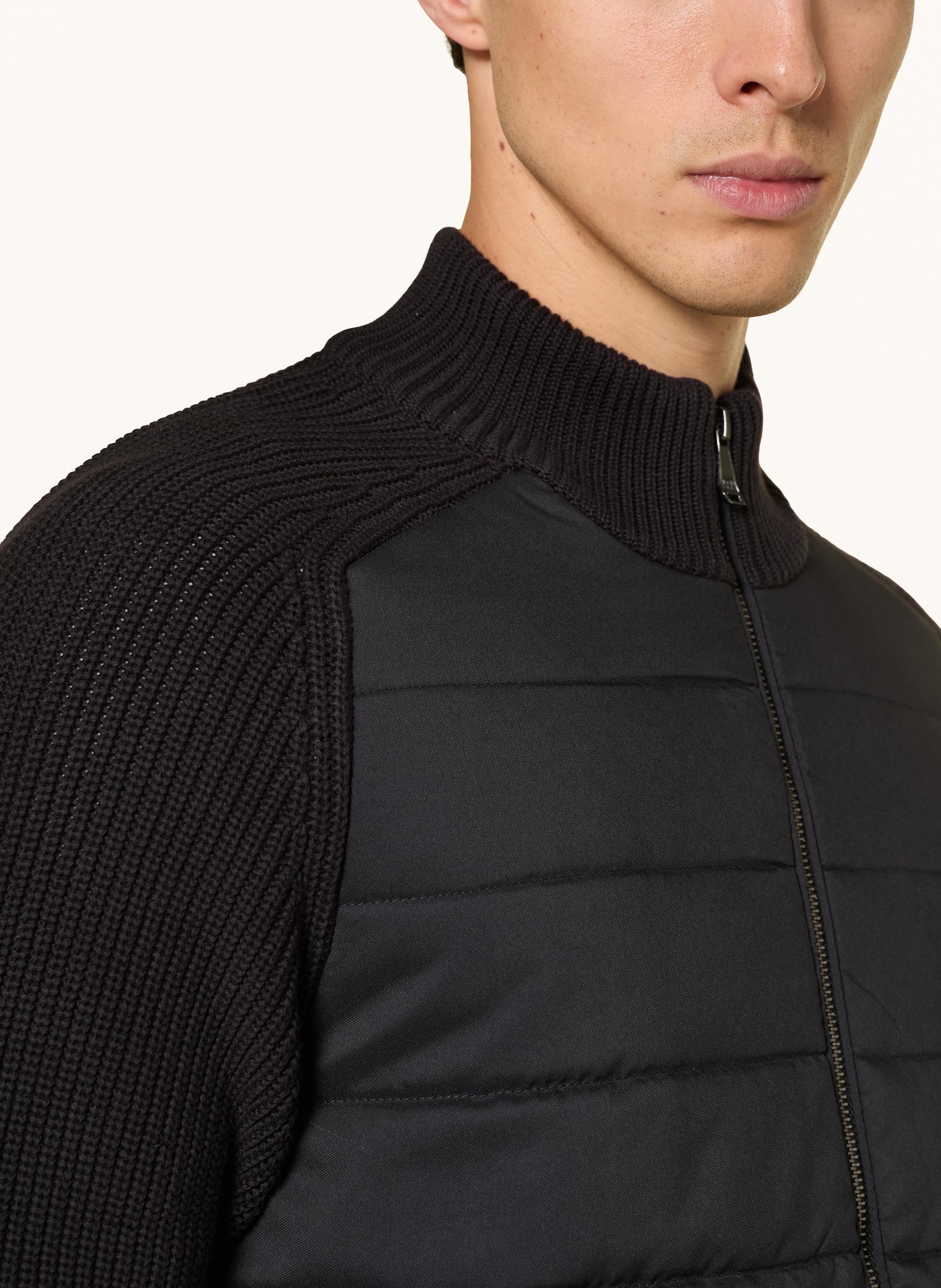 Thumbnail - Joop! Jeans Strickjacke Nelior Im Materialmix schwarz